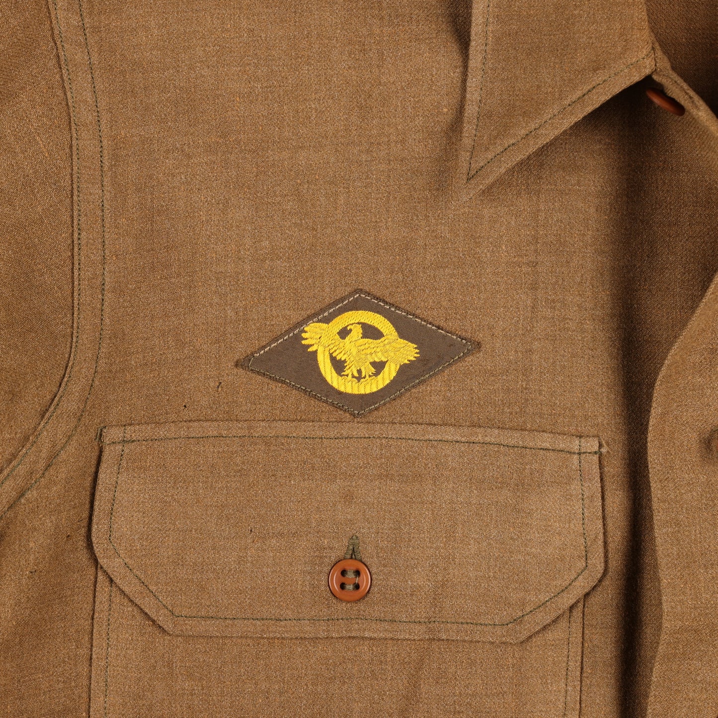WWII U.S. Army 37th Infantry Division T/5's M37 Wool Service Shirt Marked with Laundry Number (Size 15 x 33)