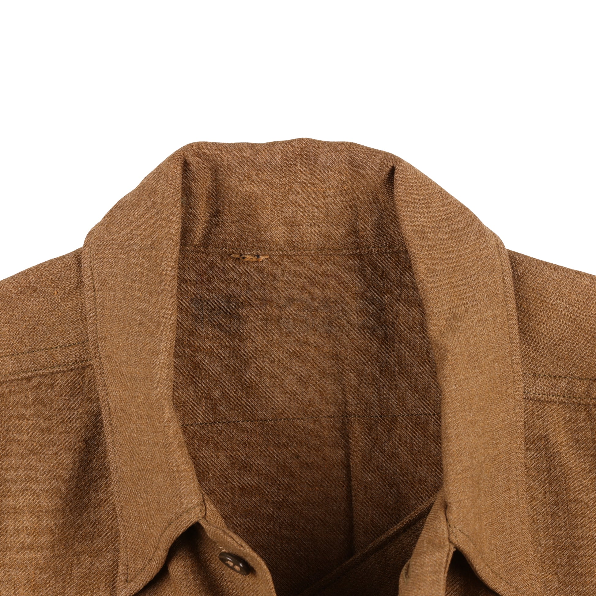 WWII U.S. Army 4th Infantry Division Corporal's M37 Wool Service Shirt with Gas Flap Marked with Laundry Numbers