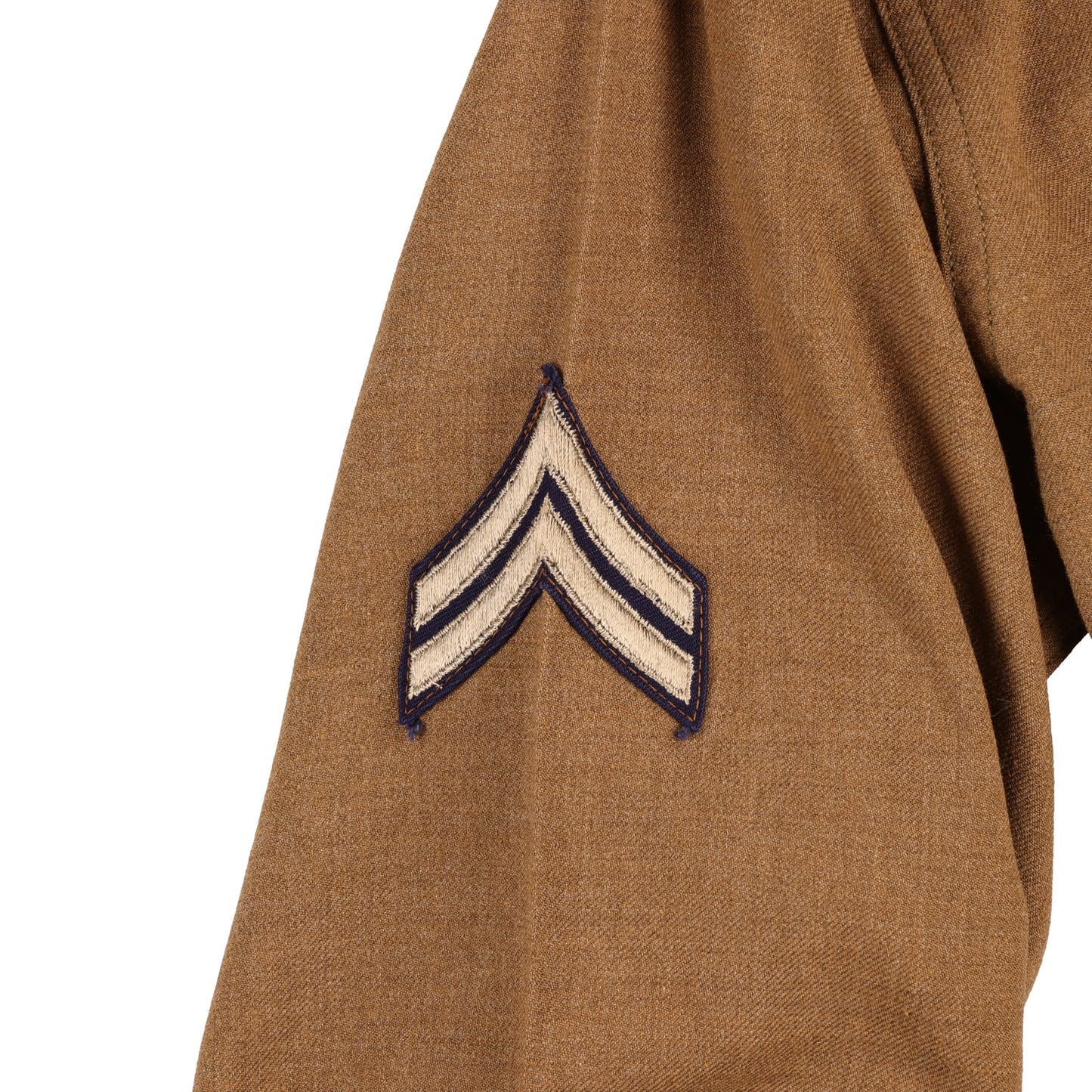 WWII U.S. Army 4th Infantry Division Corporal's M37 Wool Service Shirt with Gas Flap Marked with Laundry Numbers
