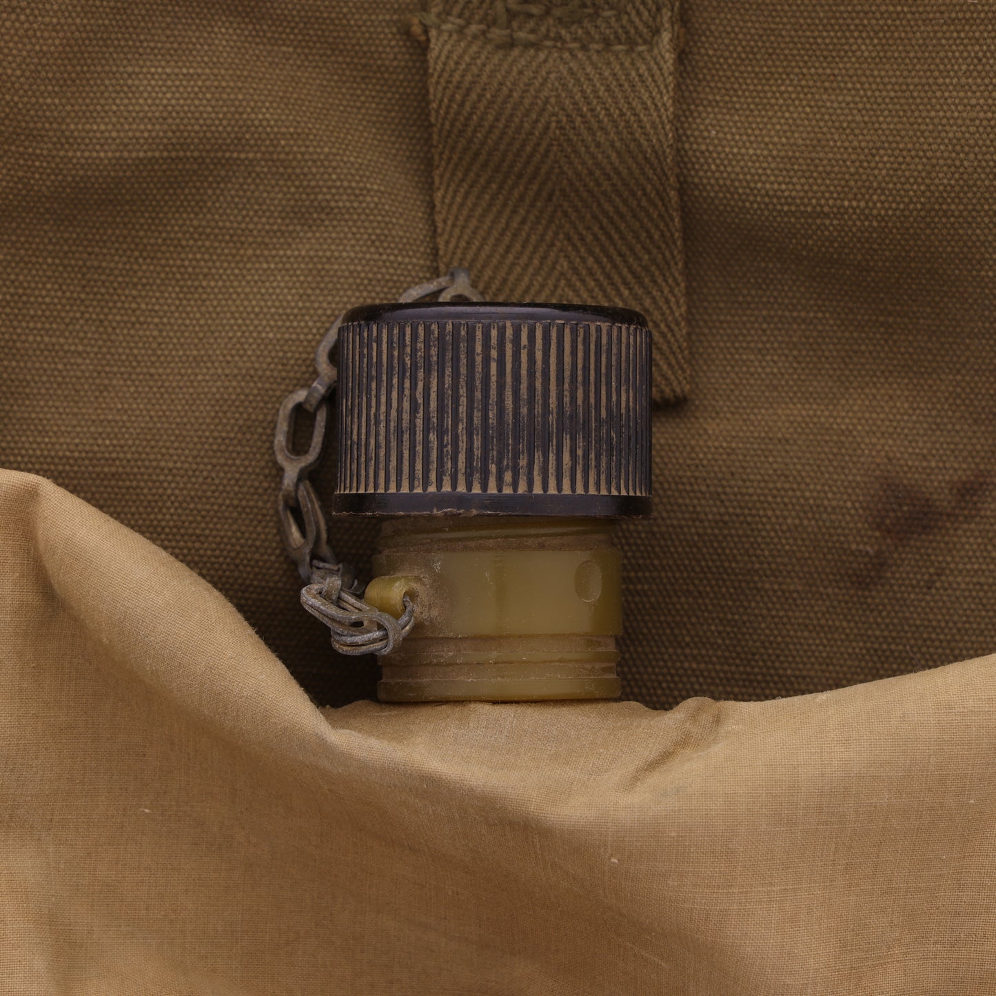 WWII U.S. Army M1943 Experimental 2-Quart Canteen by International Latex Corp. with Cover (1945)