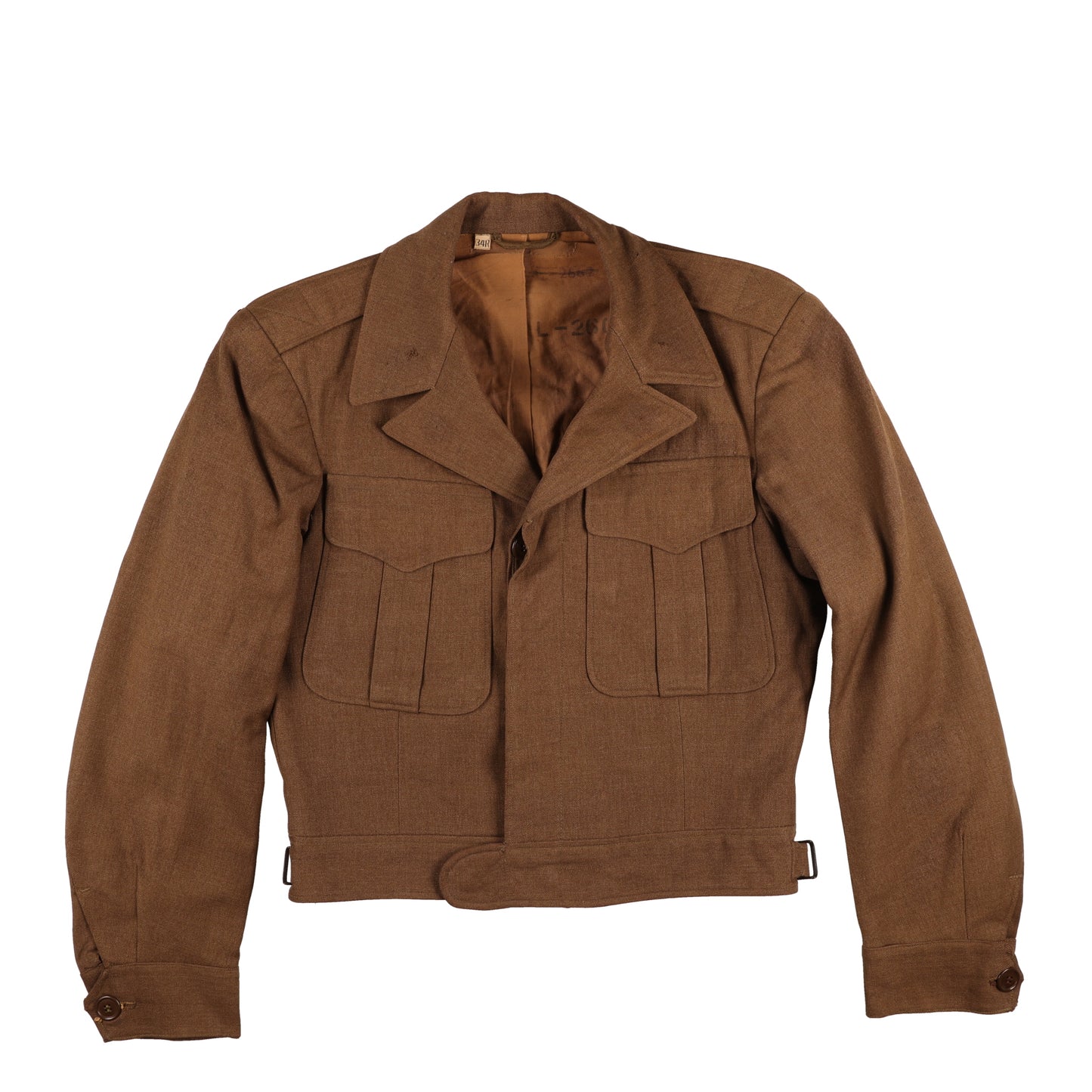WWII U.S. Army Ike Jacket by Phila. Quartermaster Depot Identified to Sgt. Ray R. Leach (Size 34R)