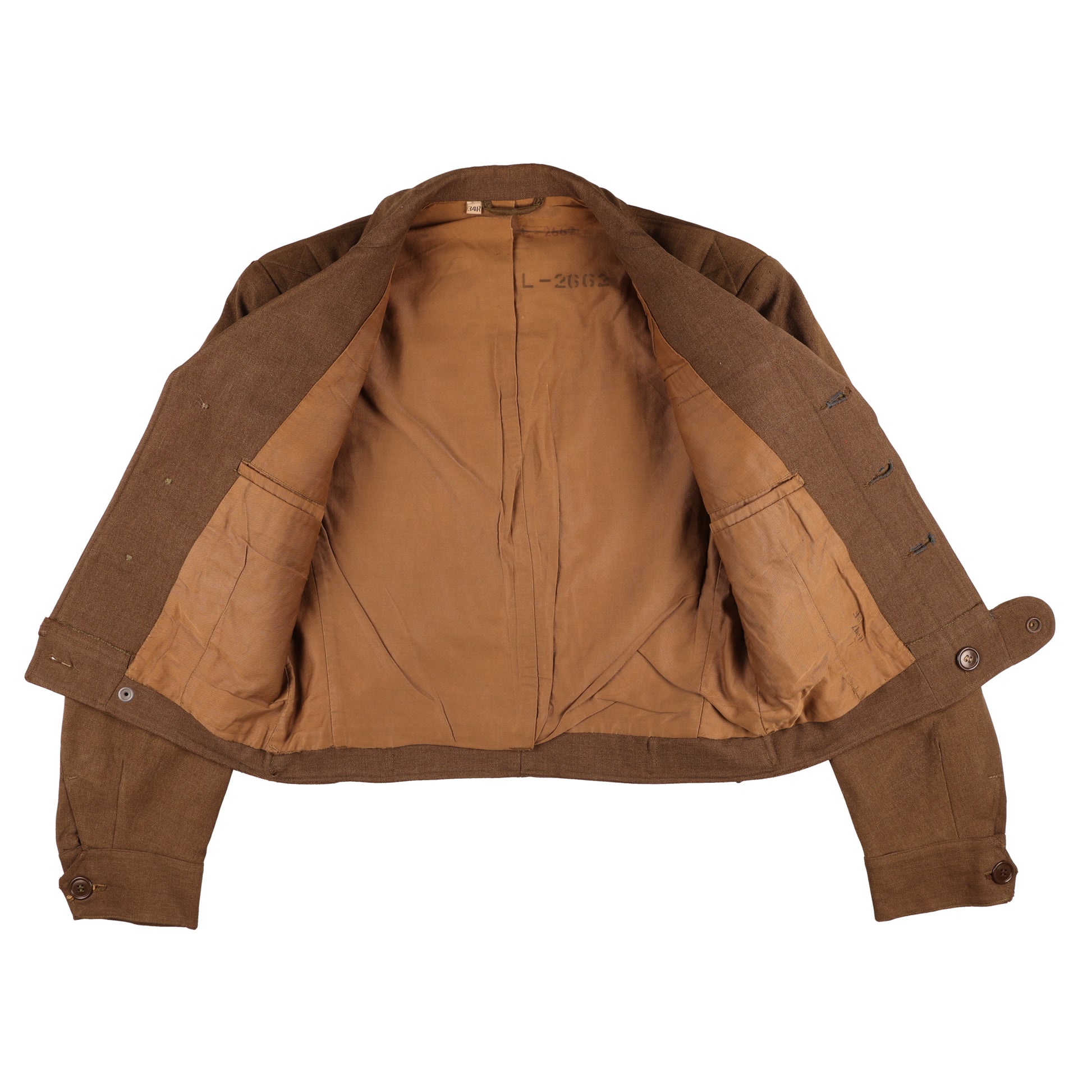WWII U.S. Army Ike Jacket by Phila. Quartermaster Depot Identified to Sgt. Ray R. Leach (Size 34R)