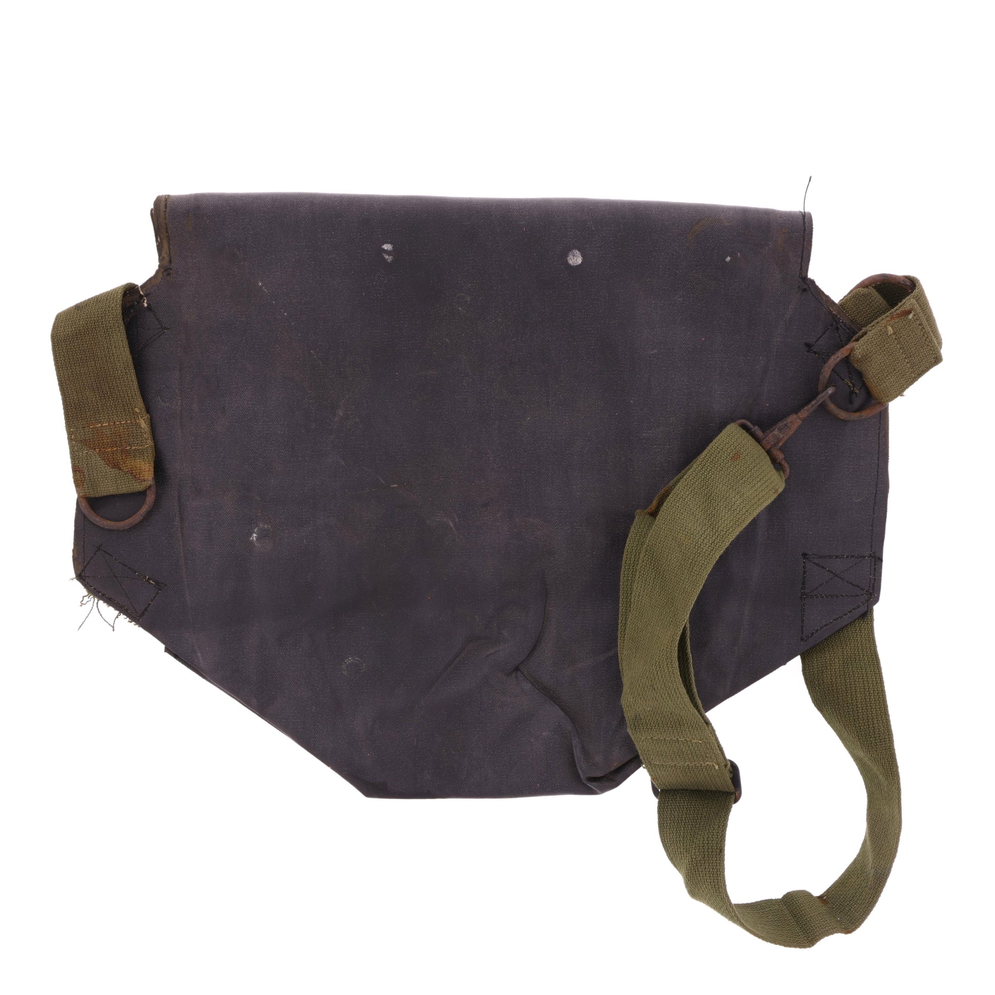 WWII U.S. Army M7 Rubberized Gas Mask Bag Used by D-Day Forces