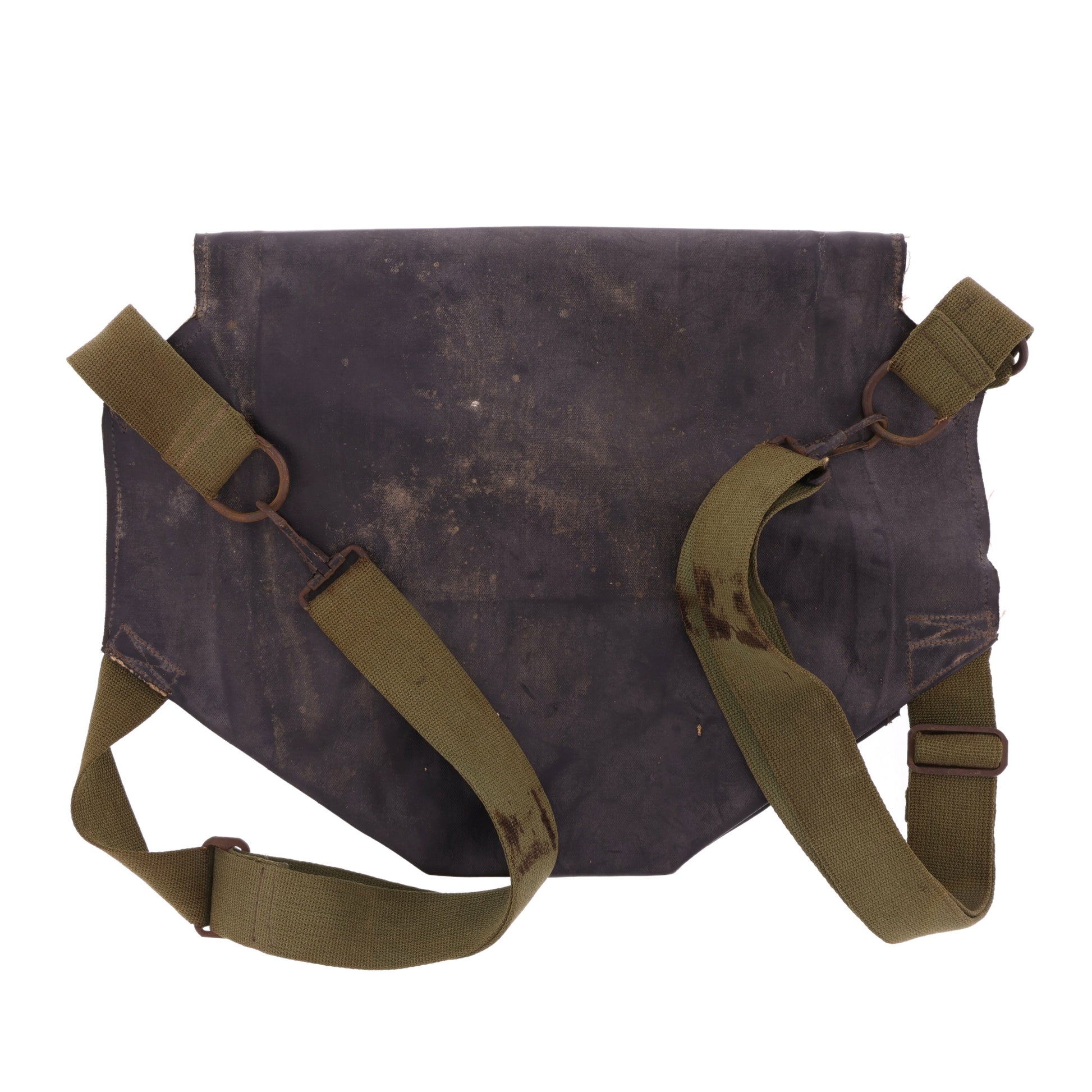 WWII U.S. Army M7 Rubberized Gas Mask Bag Used by D-Day Forces