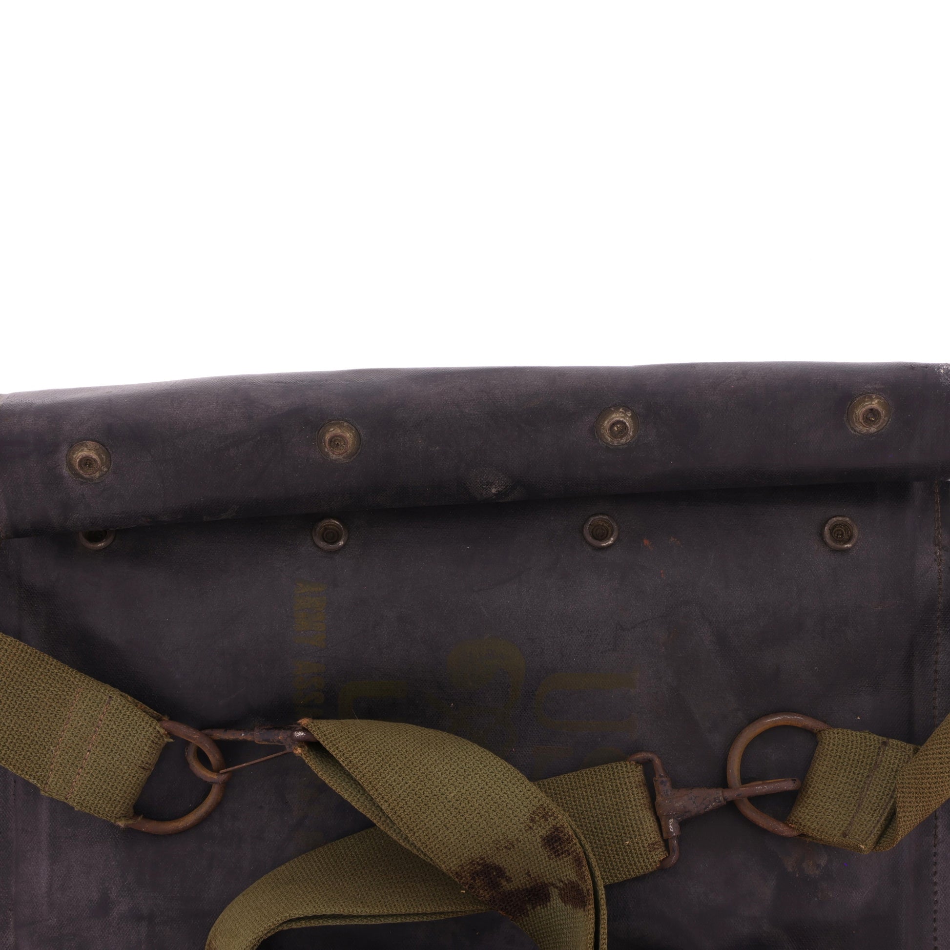 WWII U.S. Army M7 Rubberized Gas Mask Bag Used by D-Day Forces