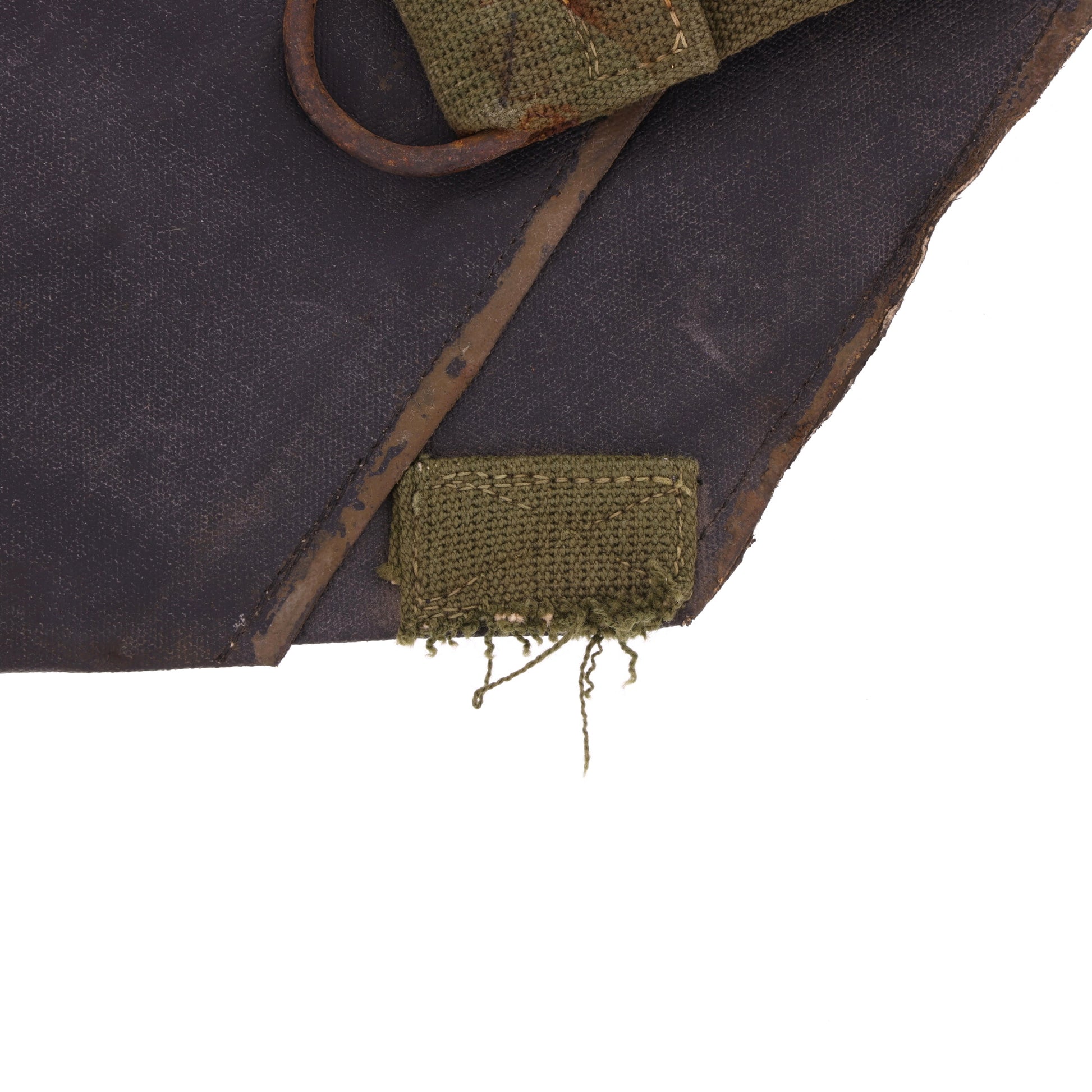 WWII U.S. Army M7 Rubberized Gas Mask Bag Used by D-Day Forces