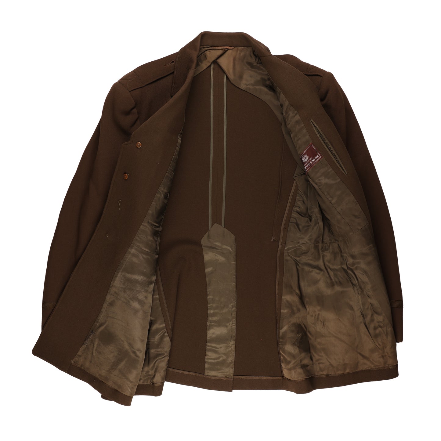 WWII U.S. Army Officer's Chocolate Wool Service Jacket by Phila. Q.M. Depot Named to "Wexler" Size 38R (1944)