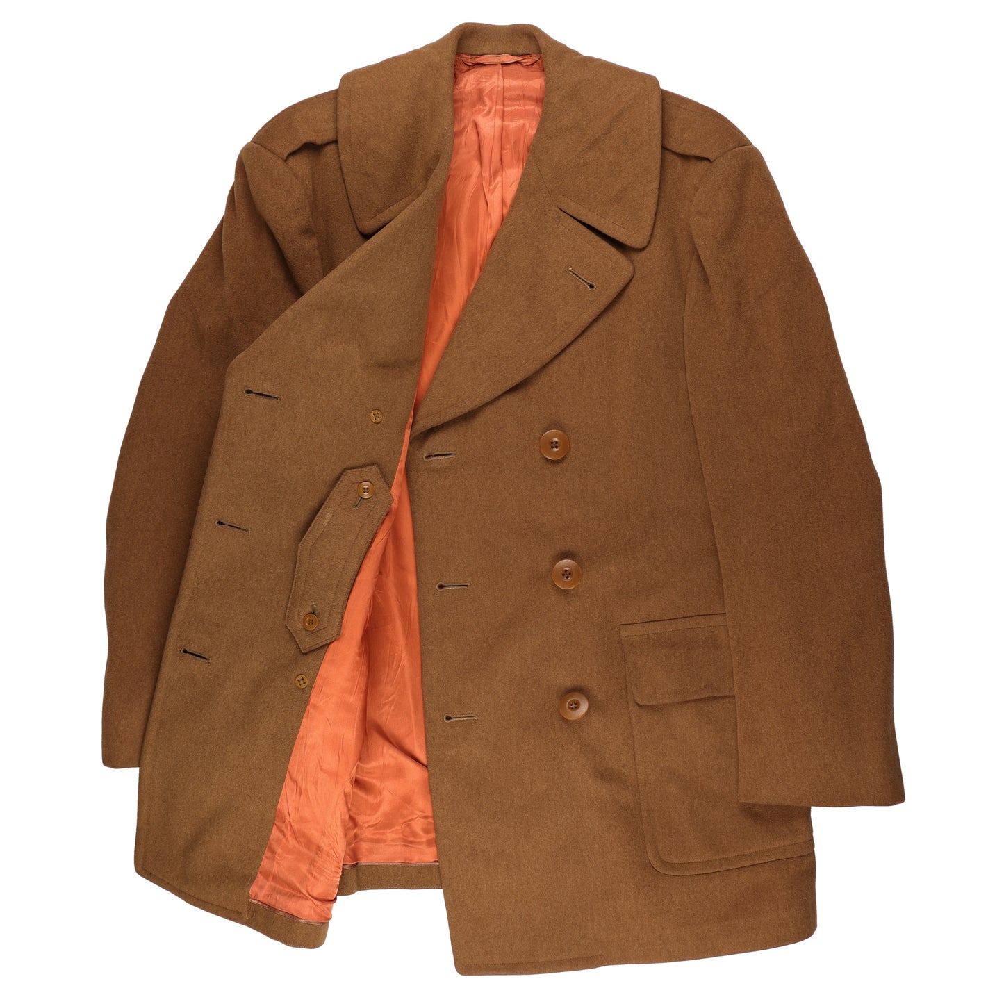WWII U.S. Army Officer's Doeskin Wool Short Overcoat by Phila. Q.M. Depot Size 39R (1944)