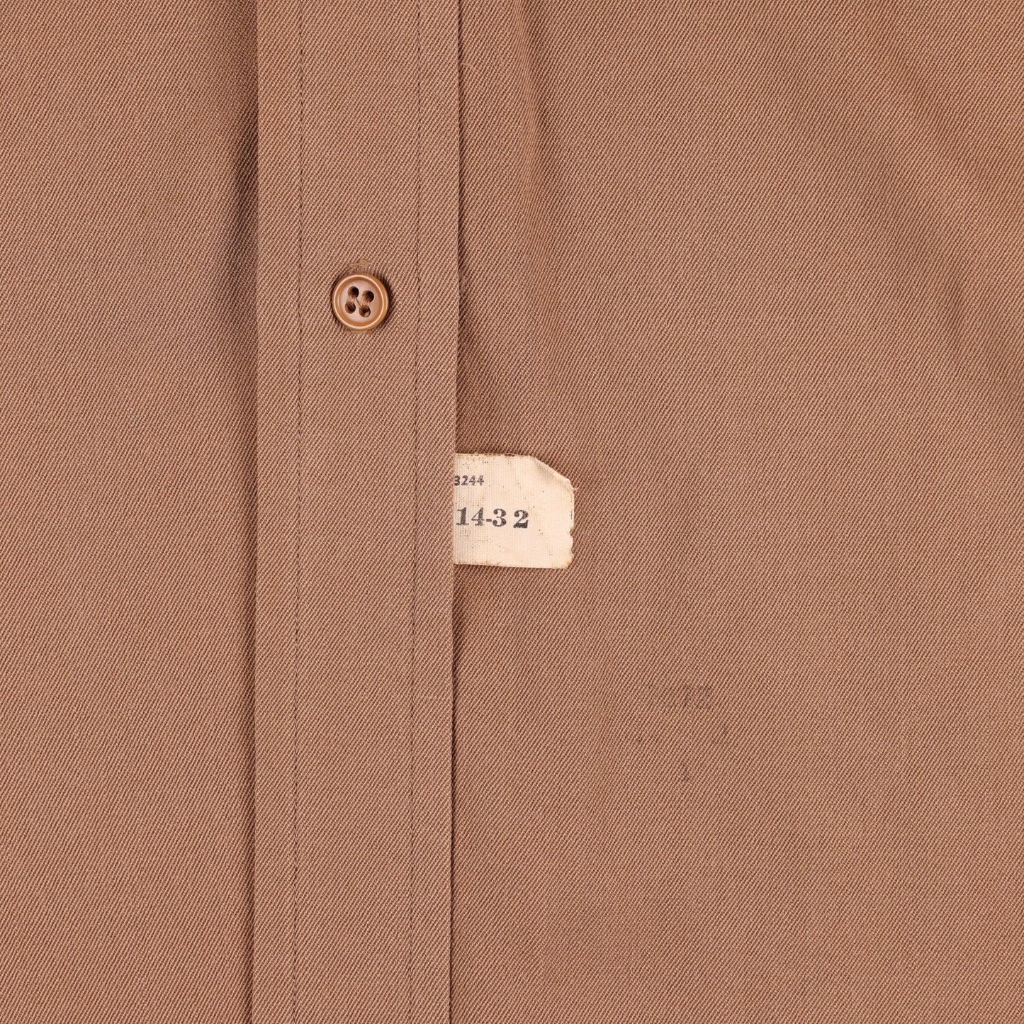 WWII U.S. Army Officer's Khaki Wool Service Shirt by Jackson Raymond Co., Inc. (Size 14 x 32)