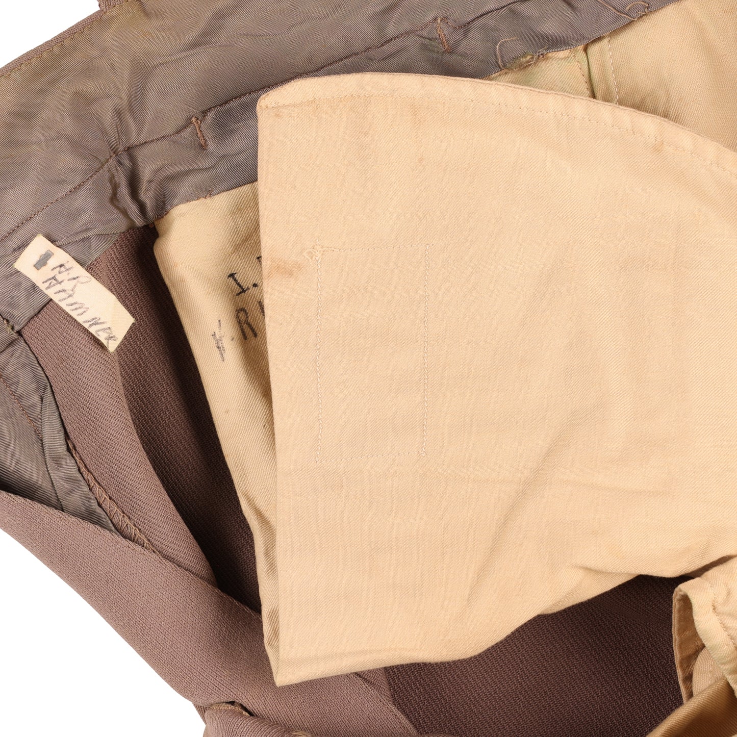 WWII U.S. Army Officer's Pink Wool Service Trousers Named to "H. R. Hamner" & "I. Briggs"