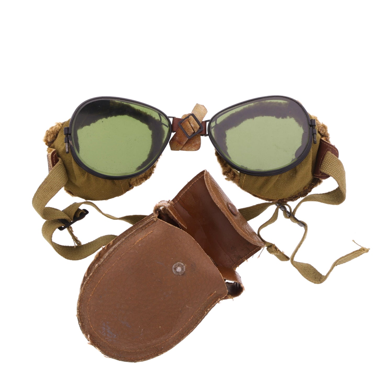 WWII U.S. Army Ski/Mountain Goggles With Case by Foster Grant Co. Used by the 10th Mountain Division