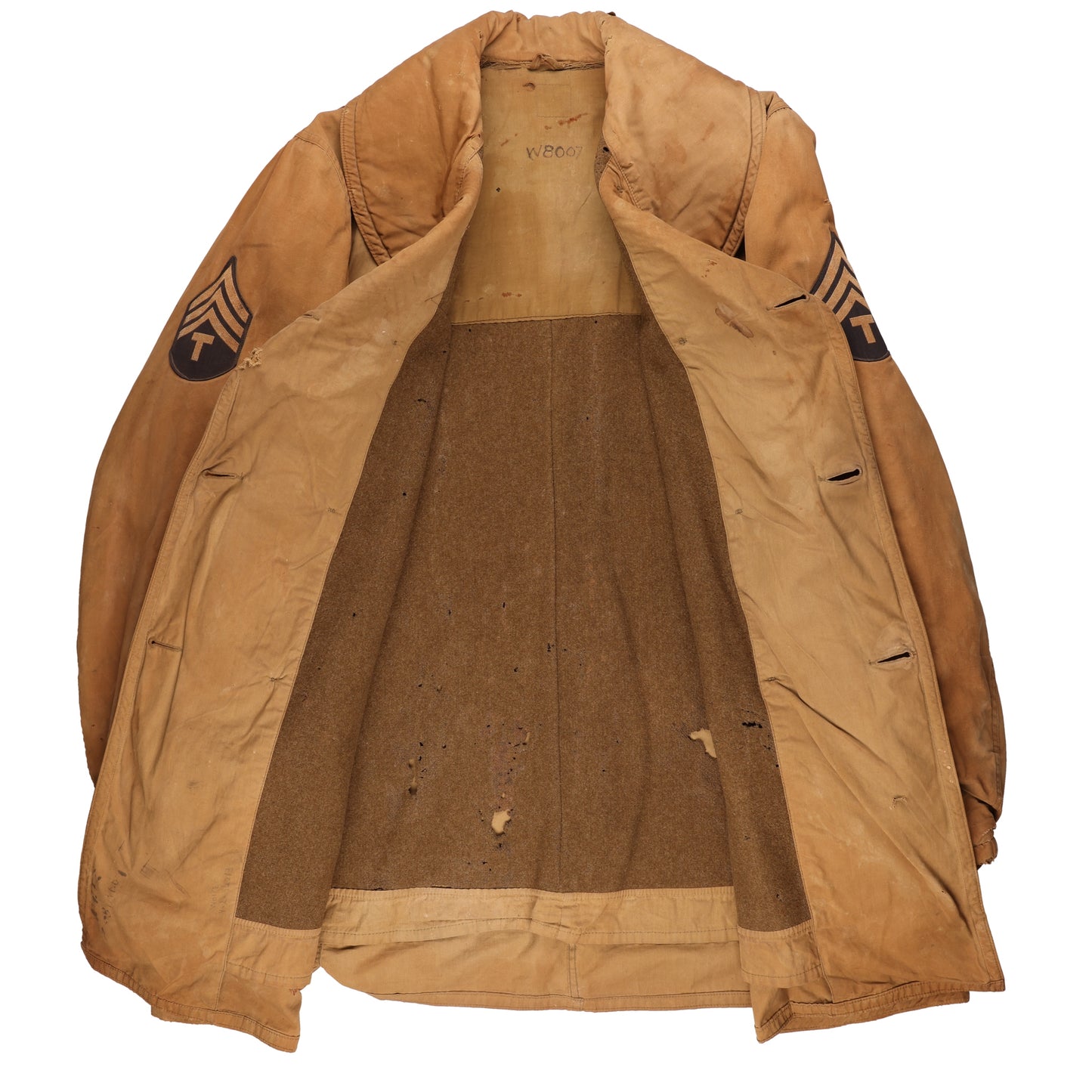 WWII U.S. Army T/Sgt.'s M1938 Mackinaw Jeep Coat Marked with Laundry Number