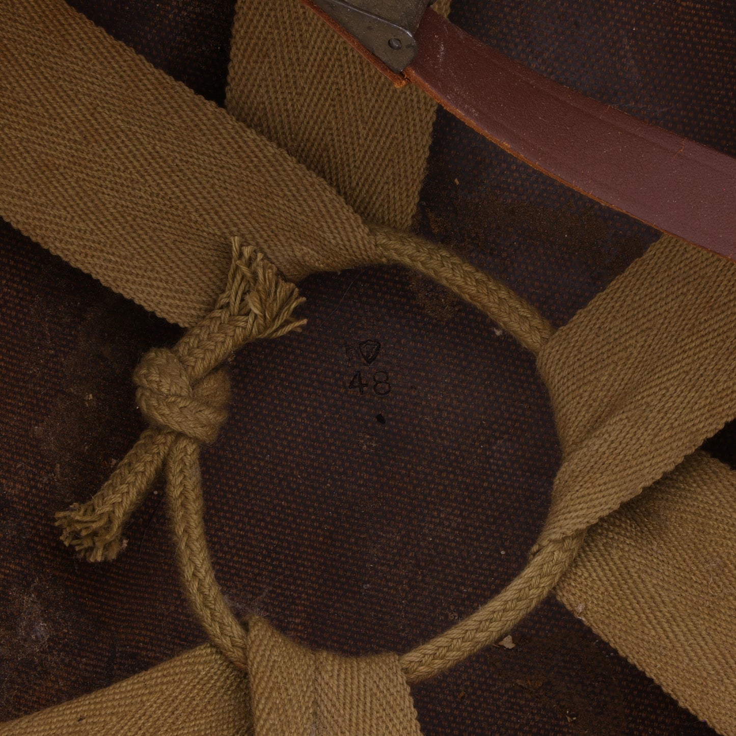 WWII U.S. Inland/Firestone M-1 Helmet Liner with Headband, Neckband & Leather Chinstrap (1943-44)