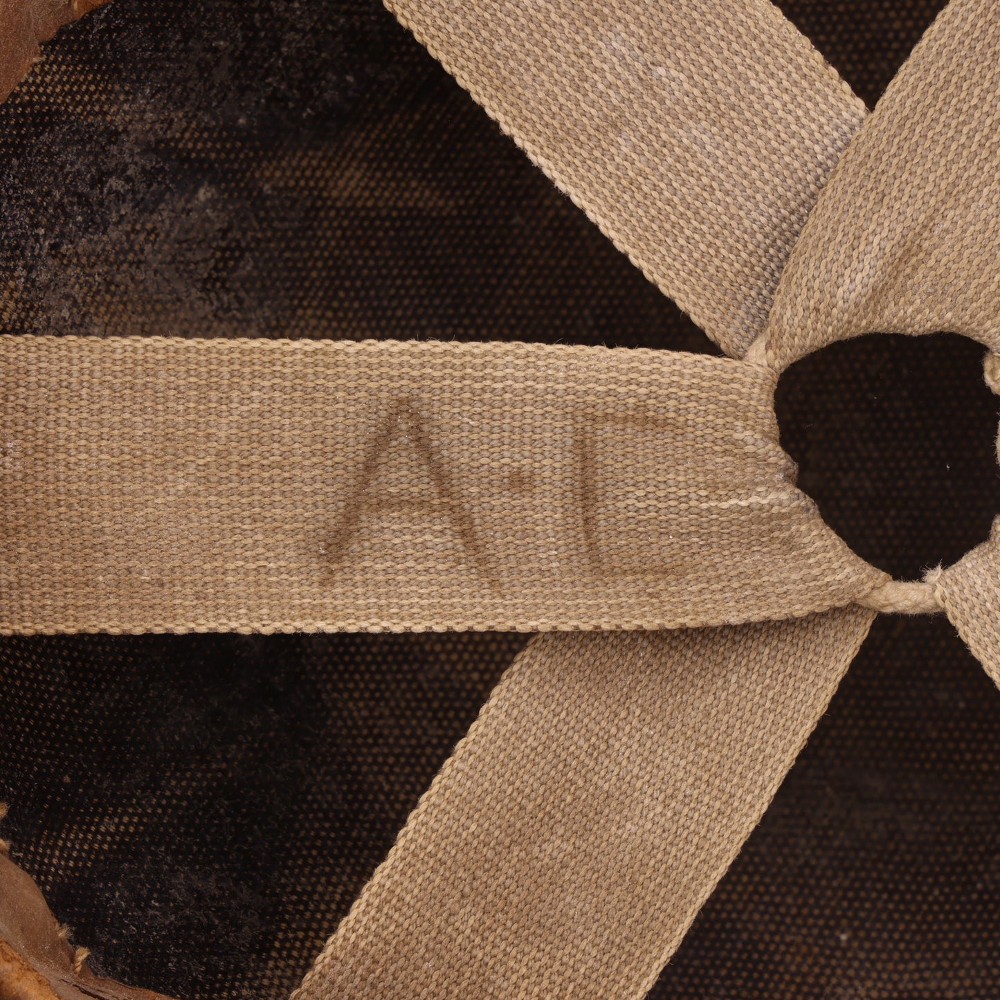 WWII U.S. Inland M-1 Helmet Liner with Rayon Suspension Identified to Abraham Cohen (1942)