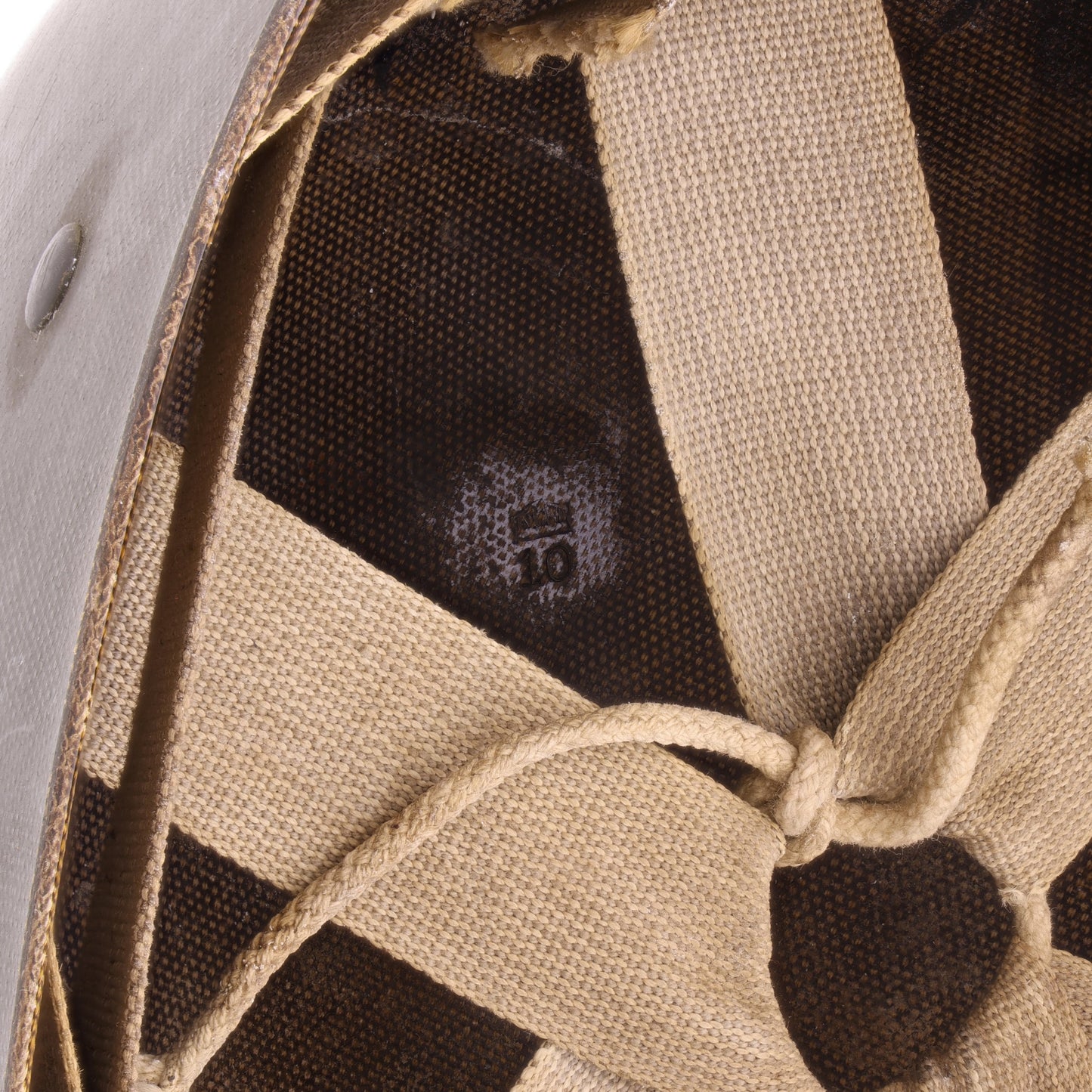 WWII U.S. Inland M-1 Helmet Liner with Rayon Suspension Identified to Abraham Cohen (1942)