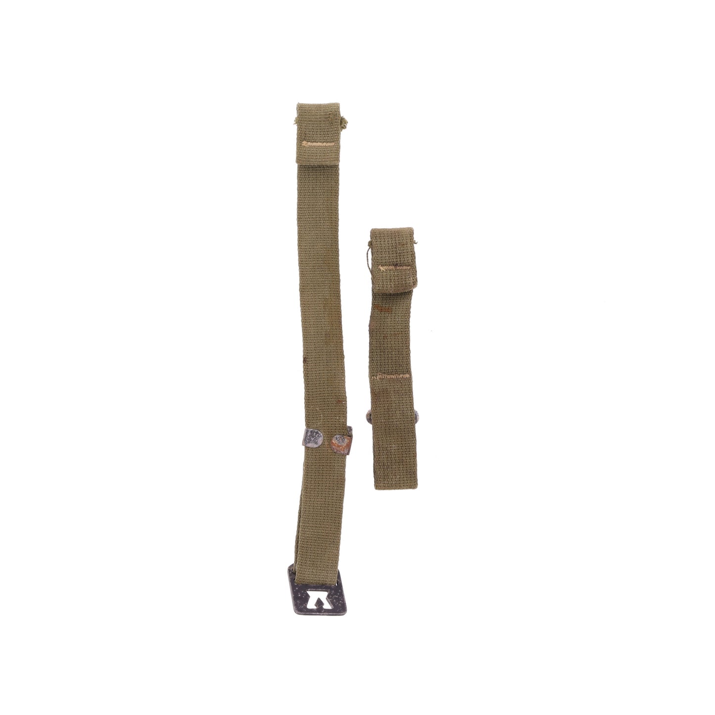 WWII U.S. M-1 Helmet Chinstraps with OD#7 Webbing
