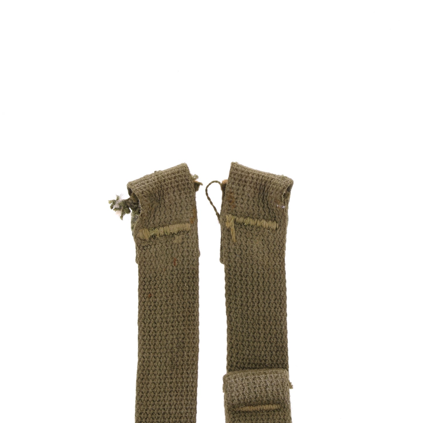 WWII U.S. M-1 Helmet Chinstraps with OD#7 Webbing