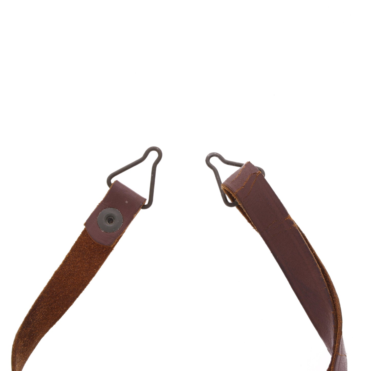 WWII U.S. M-1 Helmet Liner Leather Chinstrap with Green Buckle