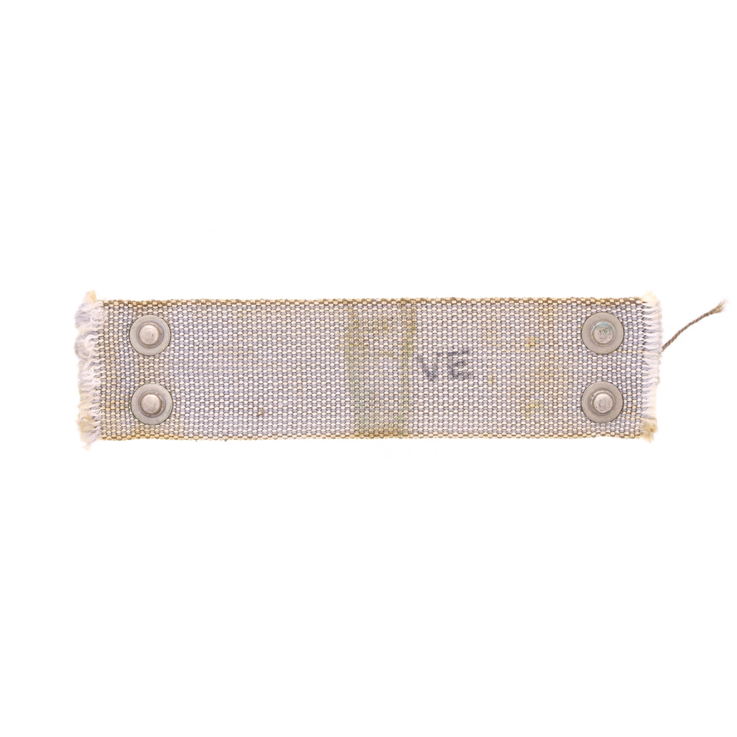 WWII U.S. M-1 Helmet Liner Rayon Neckband by Vogt Manufacturing Corp. (Cut from Headband)