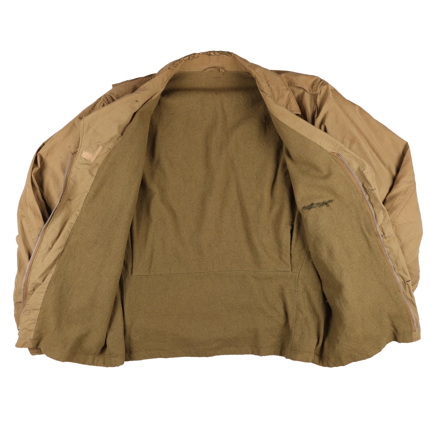 WWII U.S. M1941 Field Jacket Marked with Laundry Number