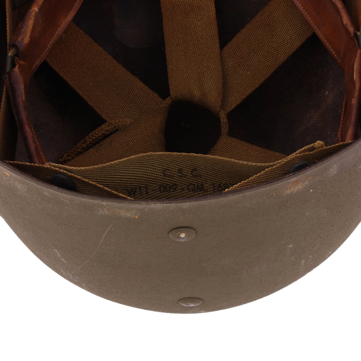 WWII U.S. MSA M-1 Helmet Liner with Headband & Neckband (1944-45)