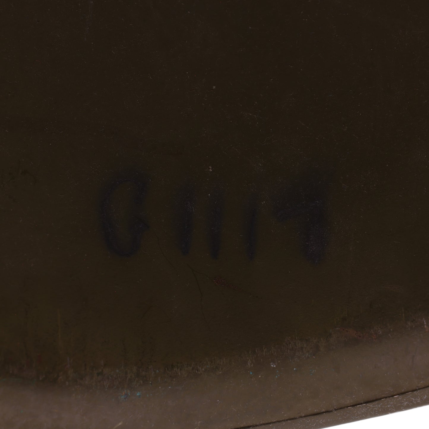 WWII U.S. McCord M-2 "D-Bail" Paratrooper Helmet Shell Marked with Laundry Numbers (1942)