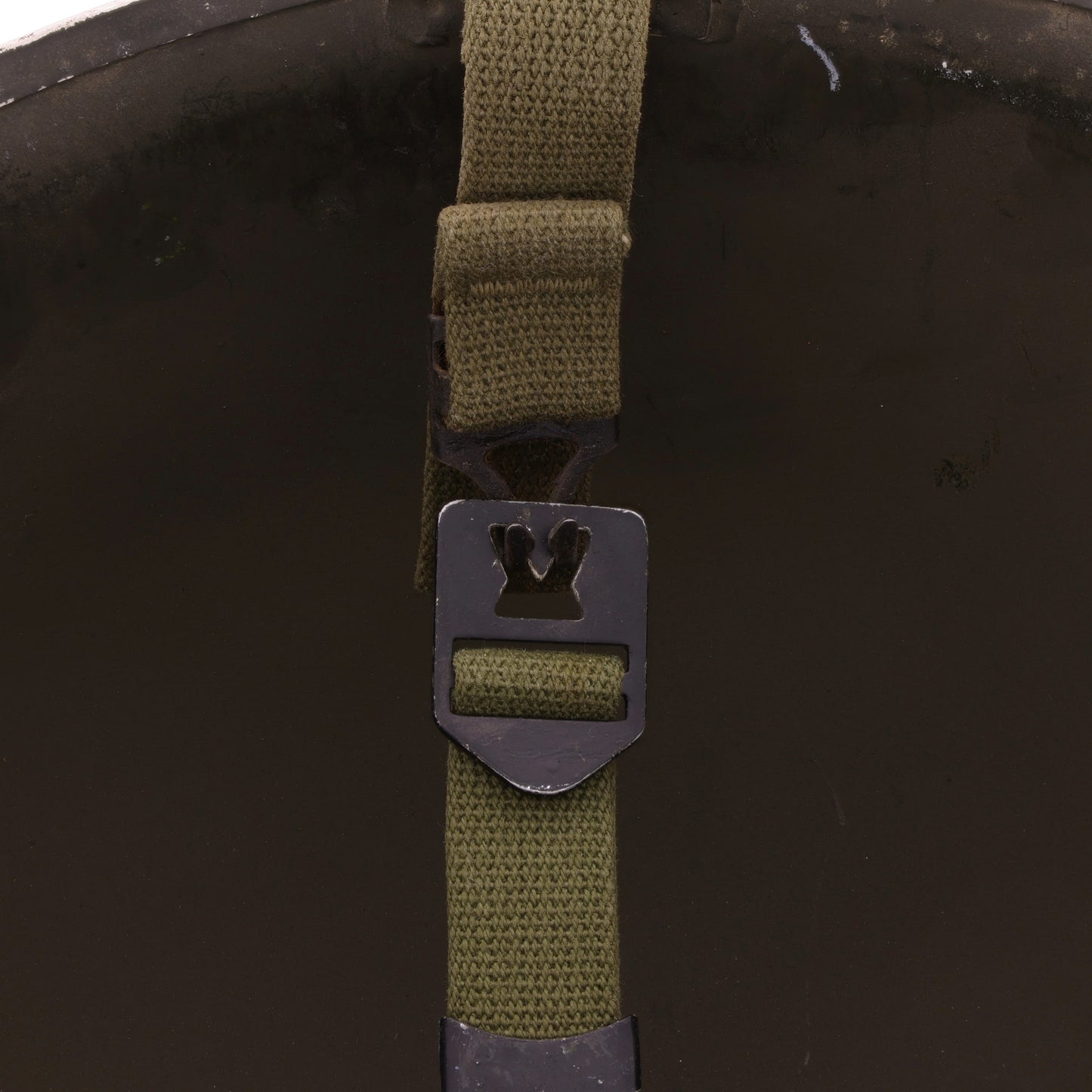 WWII U.S. Schlueter Front Seam Swivel Loop M-1 Helmet Shell (1943)