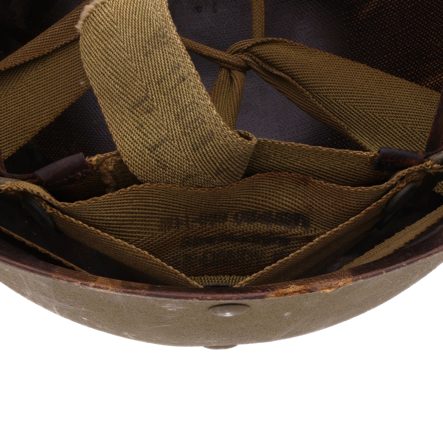 WWII U.S. Seaman Paper Co. M-1 Helmet Liner with Headband & Neckband (1944-45)