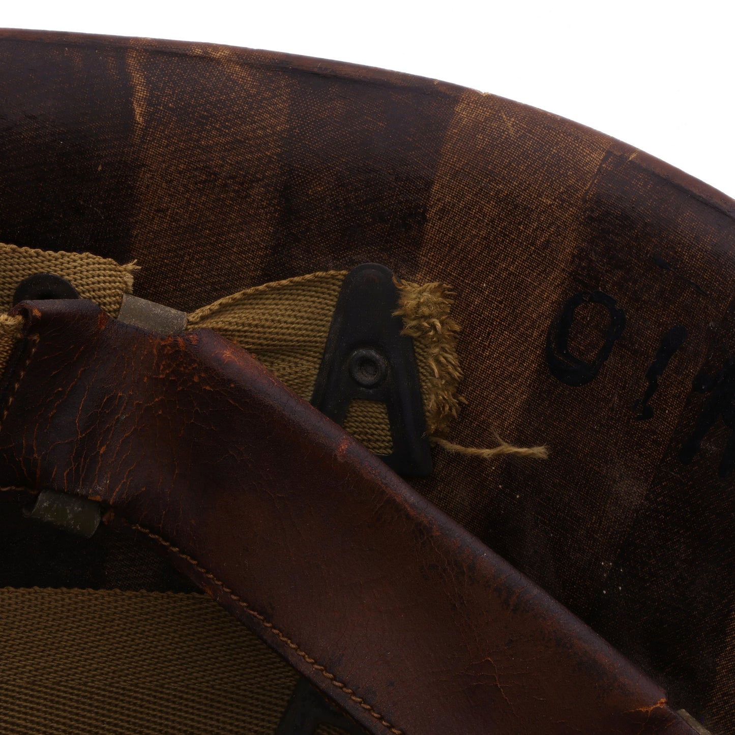 WWII U.S. Seaman Paper Co. M-1 Helmet Liner with Headband & Neckband (1944-45)