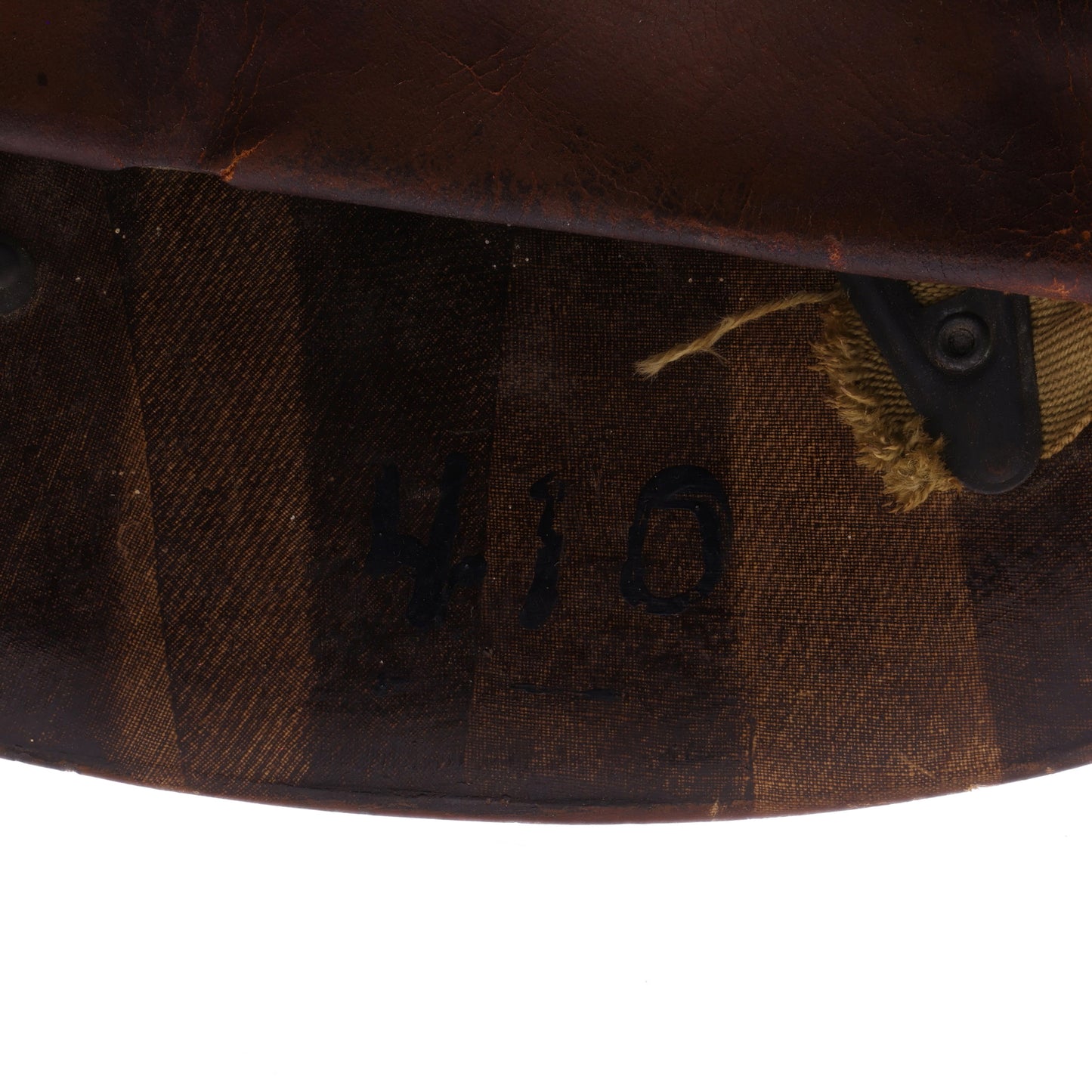 WWII U.S. Seaman Paper Co. M-1 Helmet Liner with Headband & Neckband (1944-45)