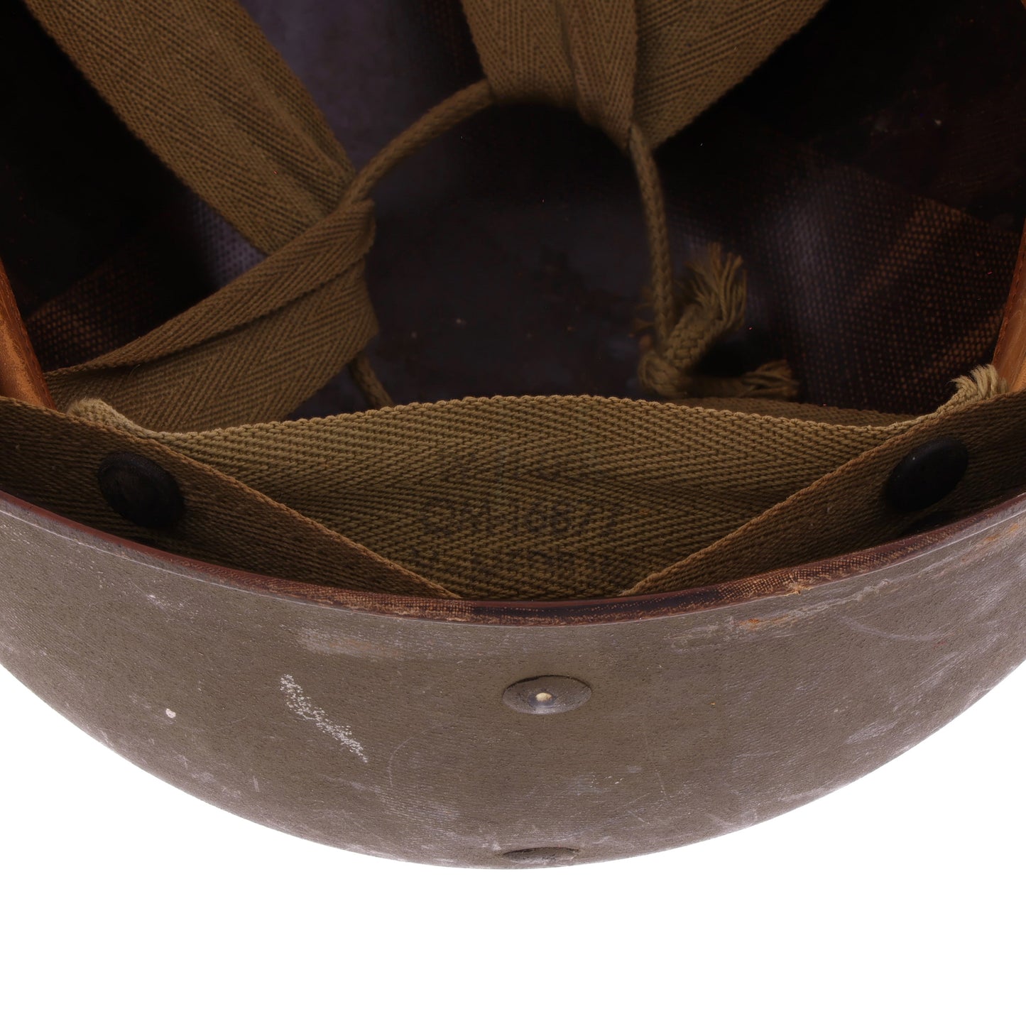 WWII U.S. Seaman Paper Co. M-1 Helmet Liner with Headband & Neckband (1944-45)