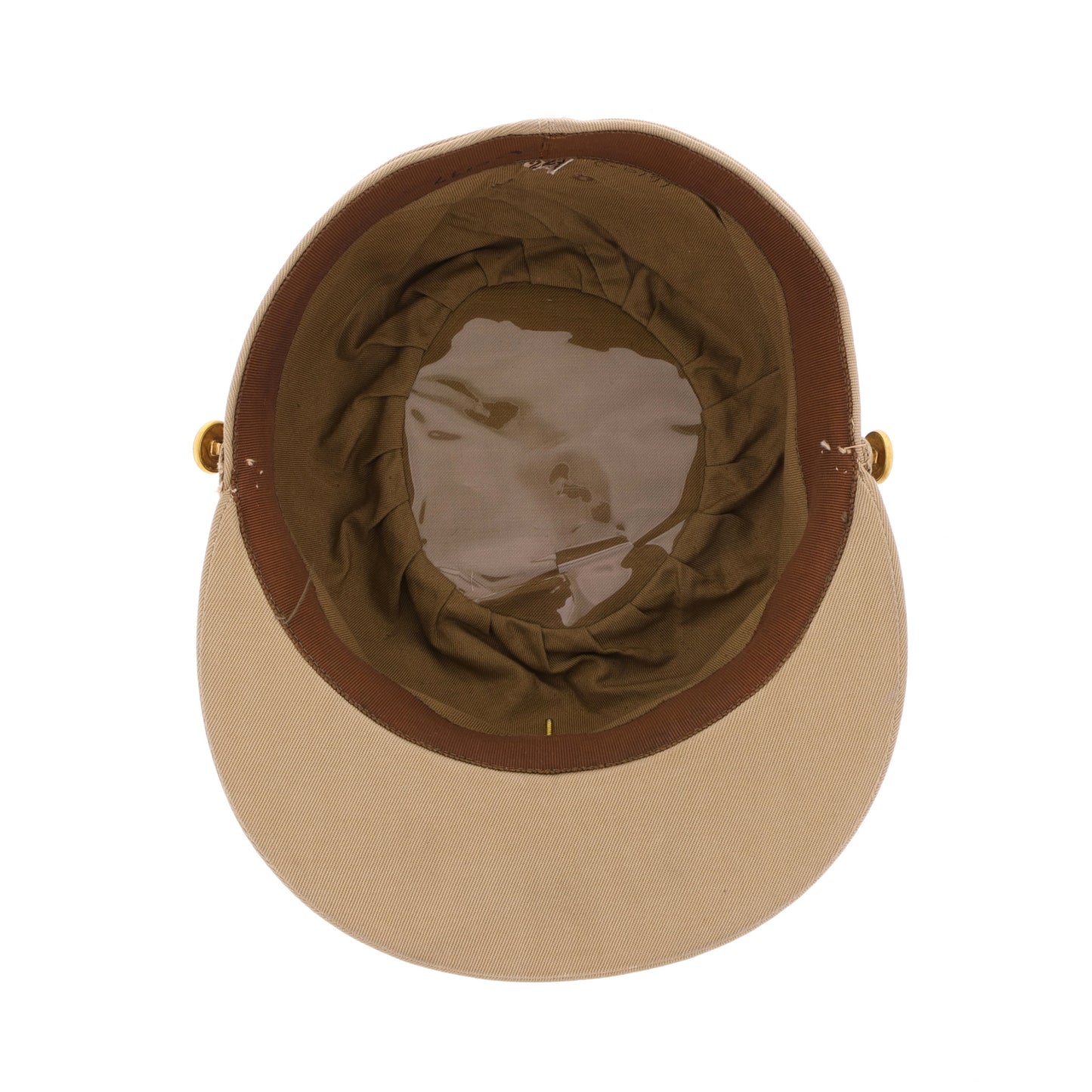 WWII U.S. Women's Army Corps (WAC) Enlisted Woman's Khaki Hobby Hat Marked with Laundry Number (Size 22 1/2)