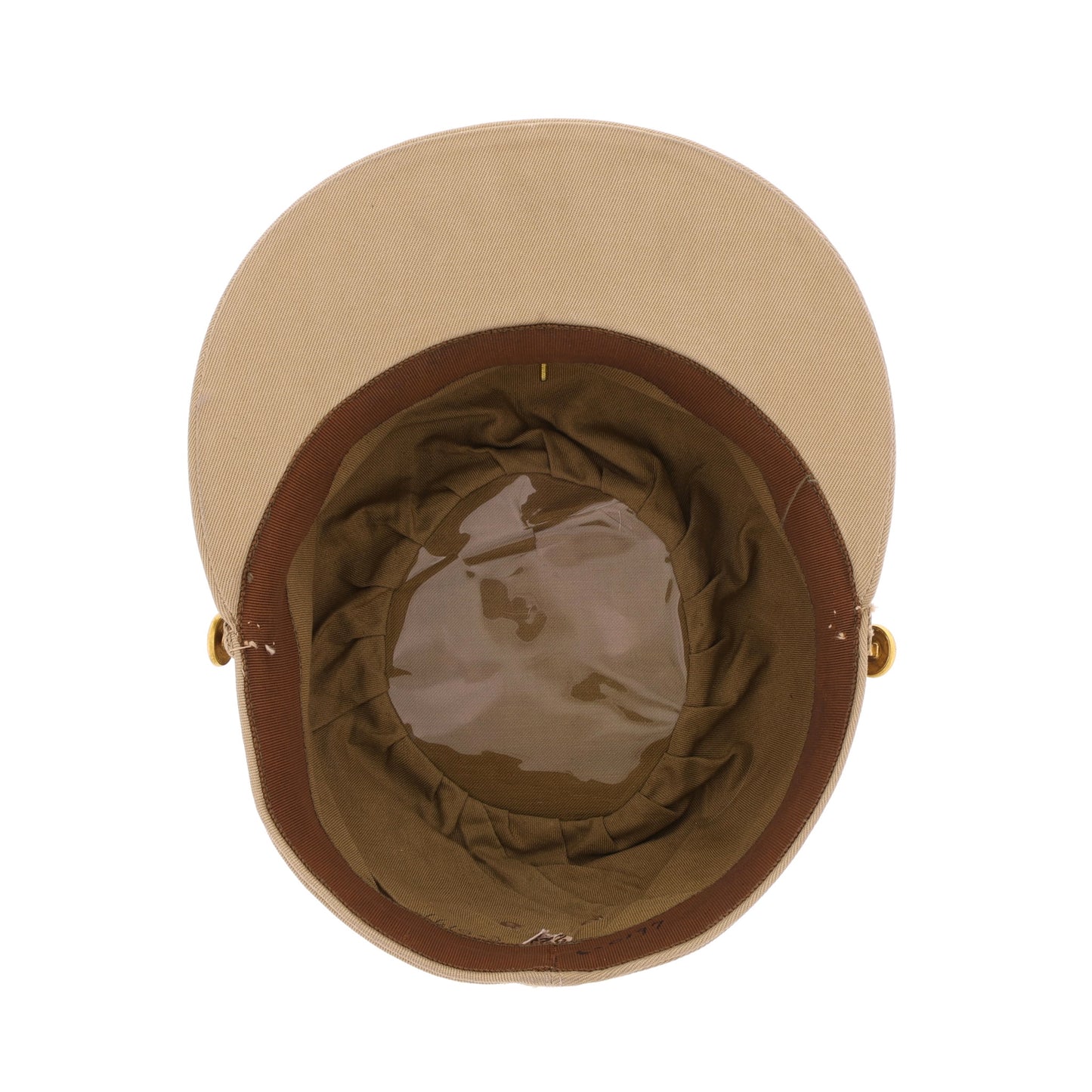 WWII U.S. Women's Army Corps (WAC) Enlisted Woman's Khaki Hobby Hat Marked with Laundry Number (Size 22 1/2)