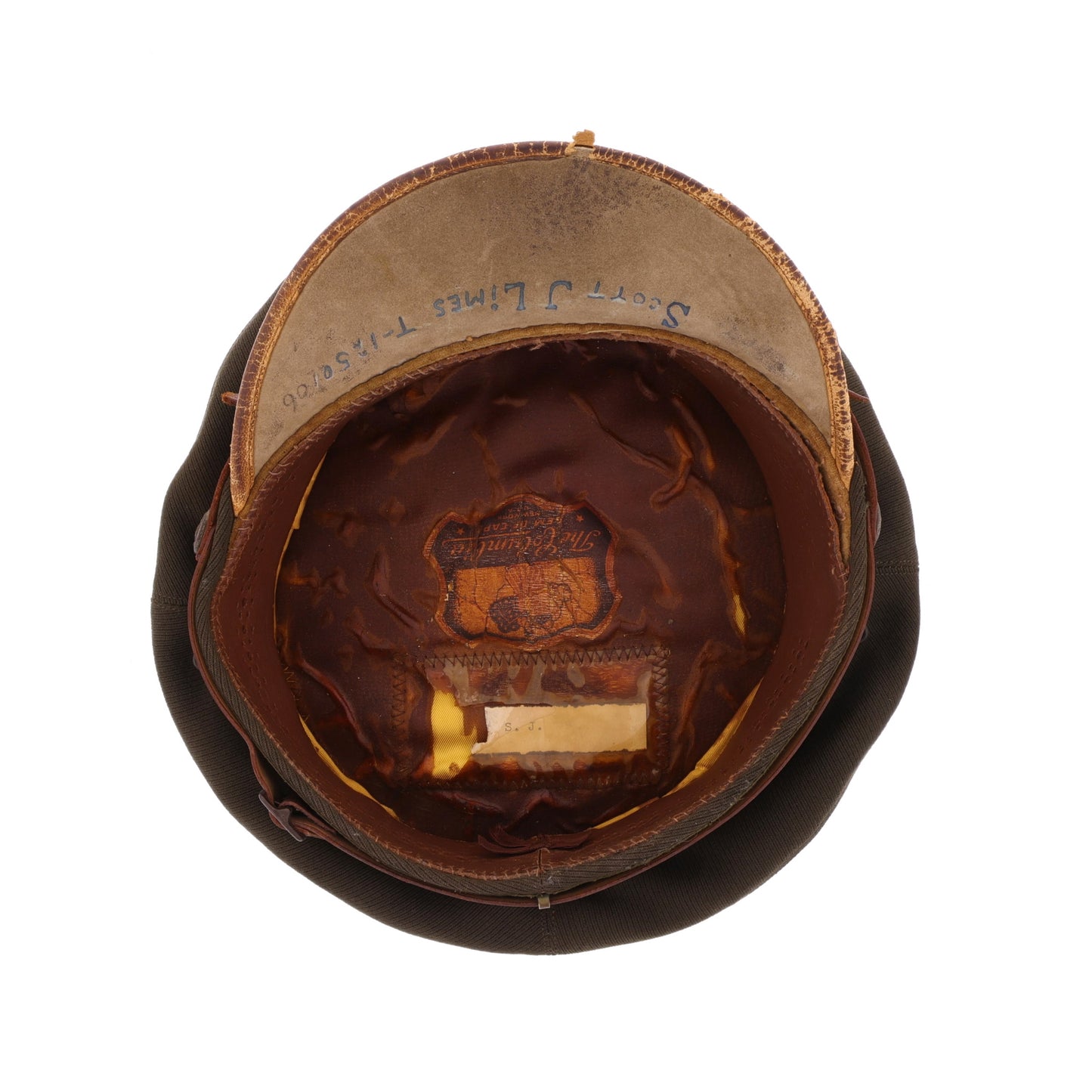 WWII USAAF Officer's Wool "Columbia-Flight" Crusher Cap Identified to F/O Scott J. Limes (Size 6 3/4)