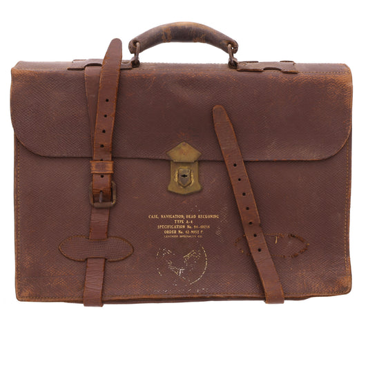 WWII USAAF Type A-4 Navigator's Dead Reckoning Case by Leather Specialty Co.