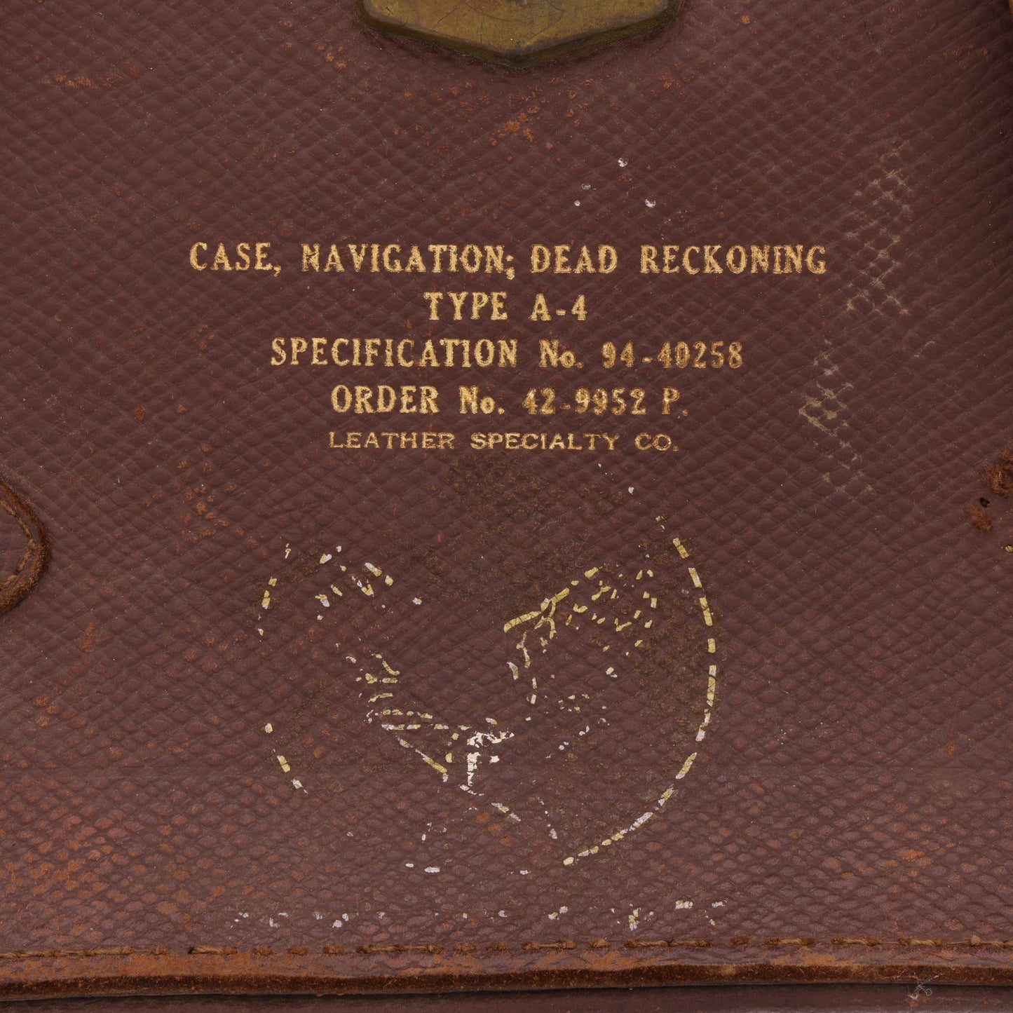WWII USAAF Type A-4 Navigator's Dead Reckoning Case by Leather Specialty Co.