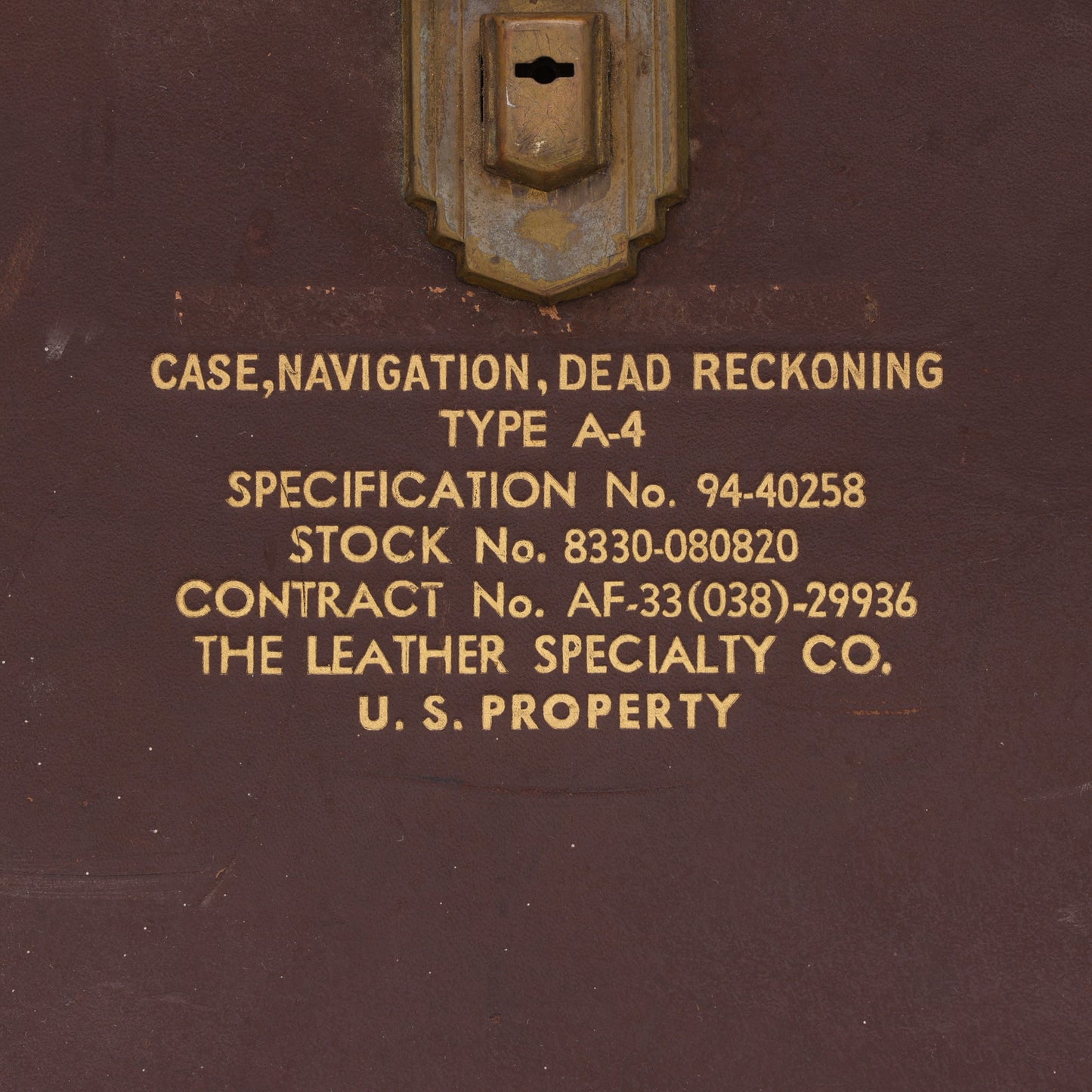 WWII USAAF Type A-4 Navigator's Dead Reckoning Case by The Leather Specialty Co.