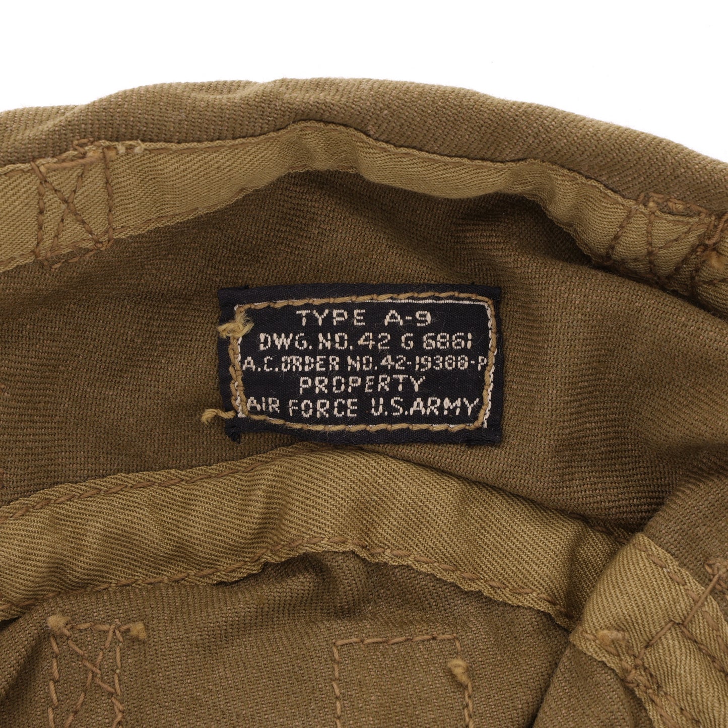 WWII USAAF Type A-9 Summer Flying Helmet (Size Medium)