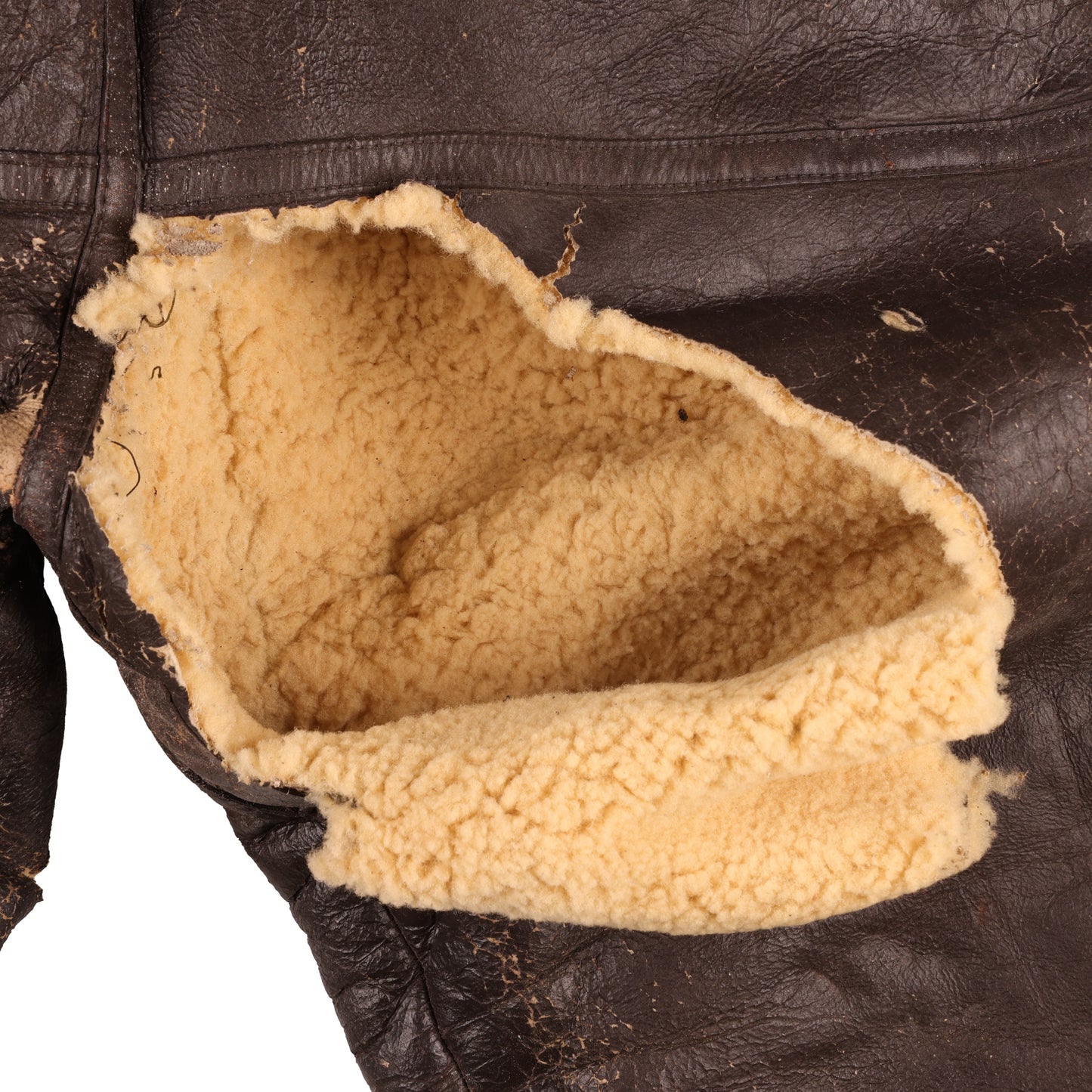 WWII USAAF Type B-1 Sheepskin Flying Trousers with Suspenders by S.H. Knopf Mfg. Co. (Size Small)