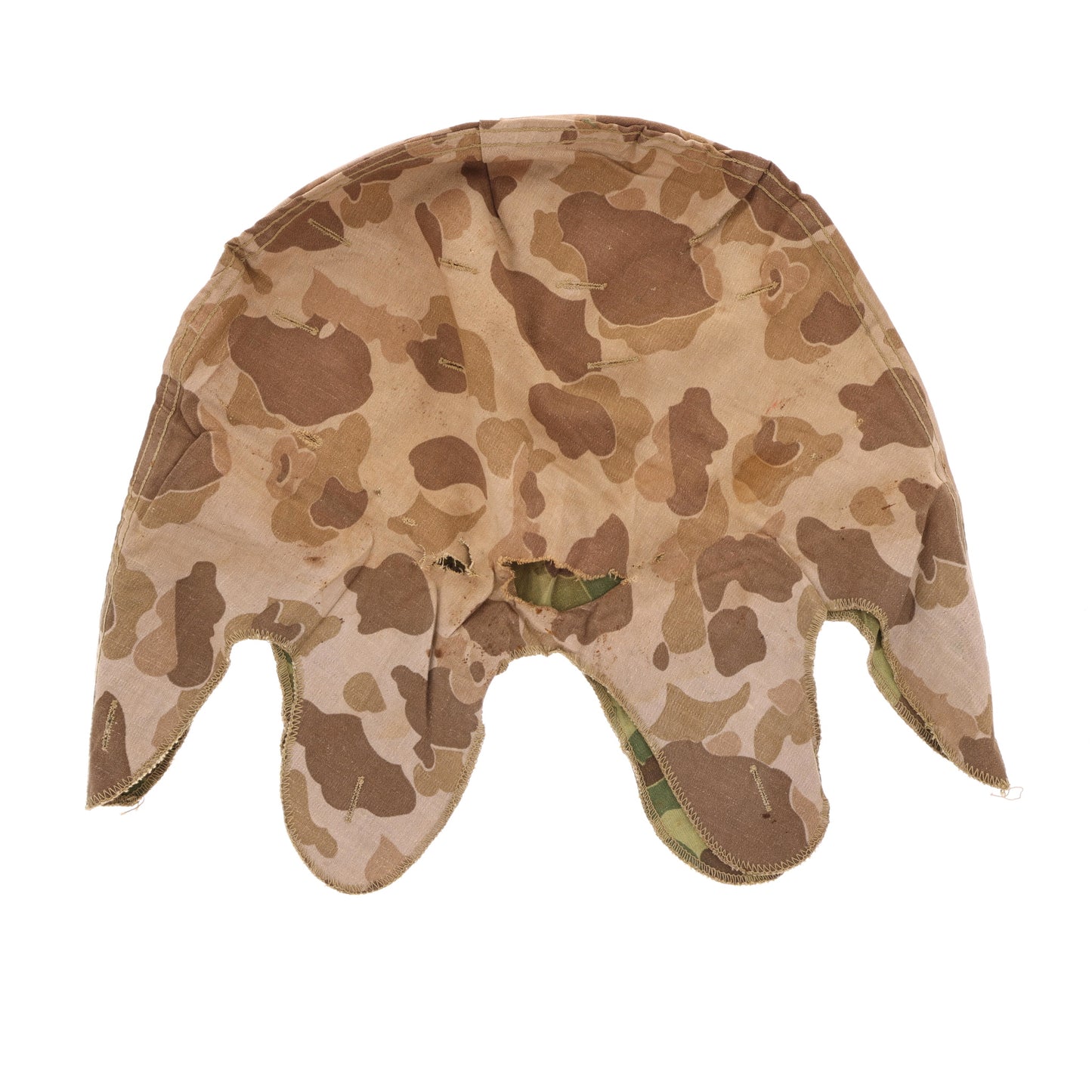 WWII USMC Camouflage M-1 Helmet Cover (First Pattern)