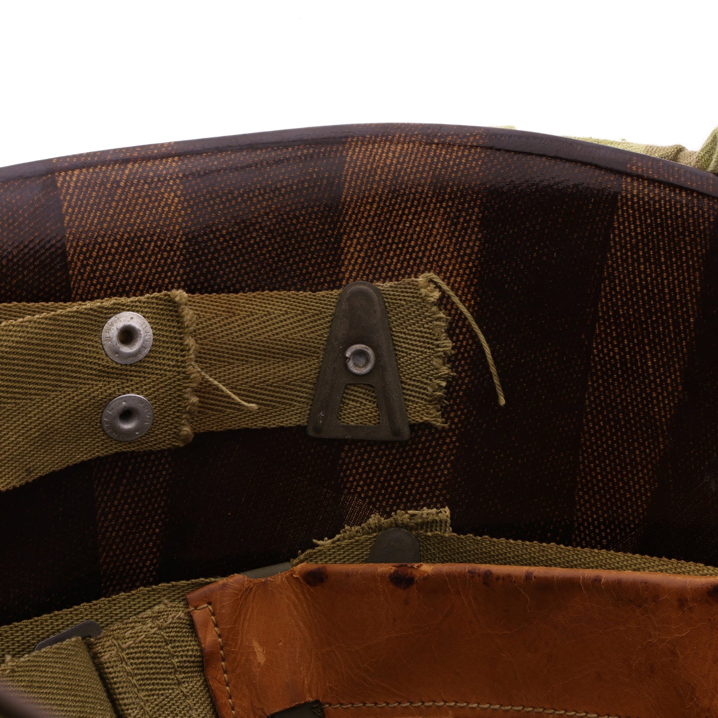 WWII USMC McCord Fixed Loop M-1 Helmet & Westinghouse Liner Set with Camouflage Cover Identified to PFC Bailey C. Naber