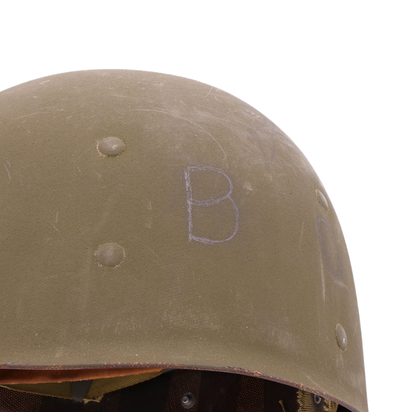 WWII USMC McCord Fixed Loop M-1 Helmet & Westinghouse Liner Set with Camouflage Cover Identified to PFC Bailey C. Naber