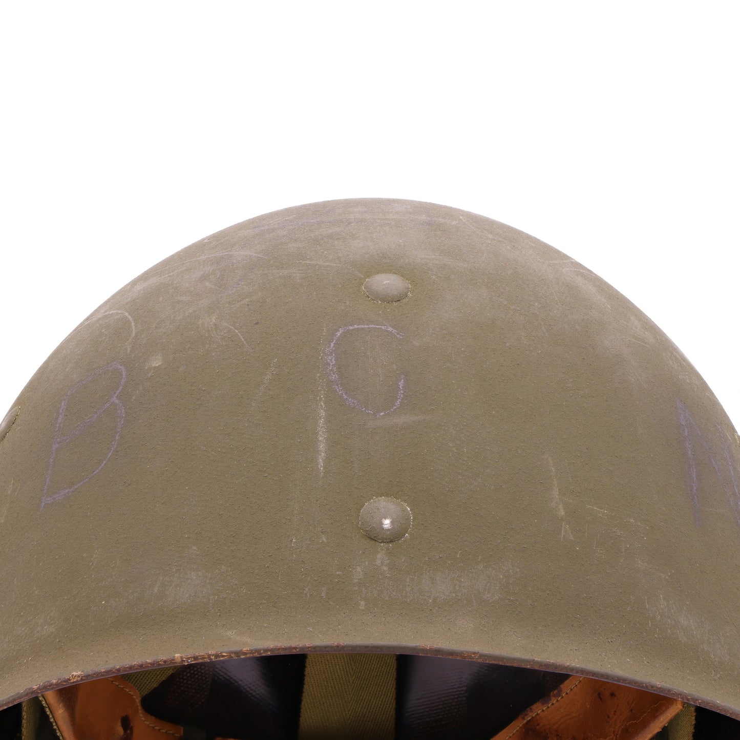 WWII USMC McCord Fixed Loop M-1 Helmet & Westinghouse Liner Set with Camouflage Cover Identified to PFC Bailey C. Naber