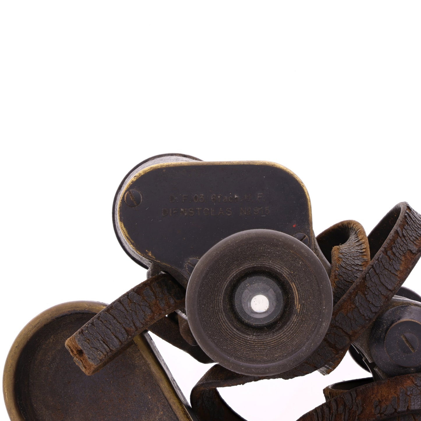 WWI Imperial German Army Dienstglas Binoculars by Emil Busch A.-G. with Lens Cover & Strap (Unit Identified)