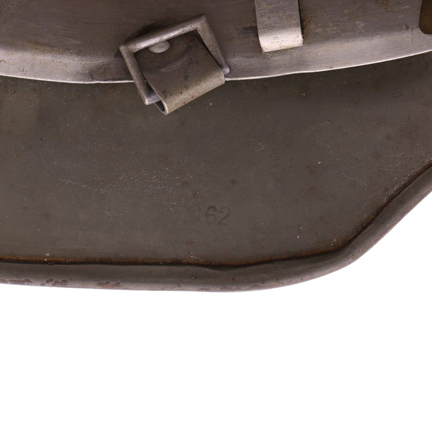 Pre-WWII German M35 Ex-Double Decal Polizei Helmet Shell with Liner Band & Split Pins (Q62)