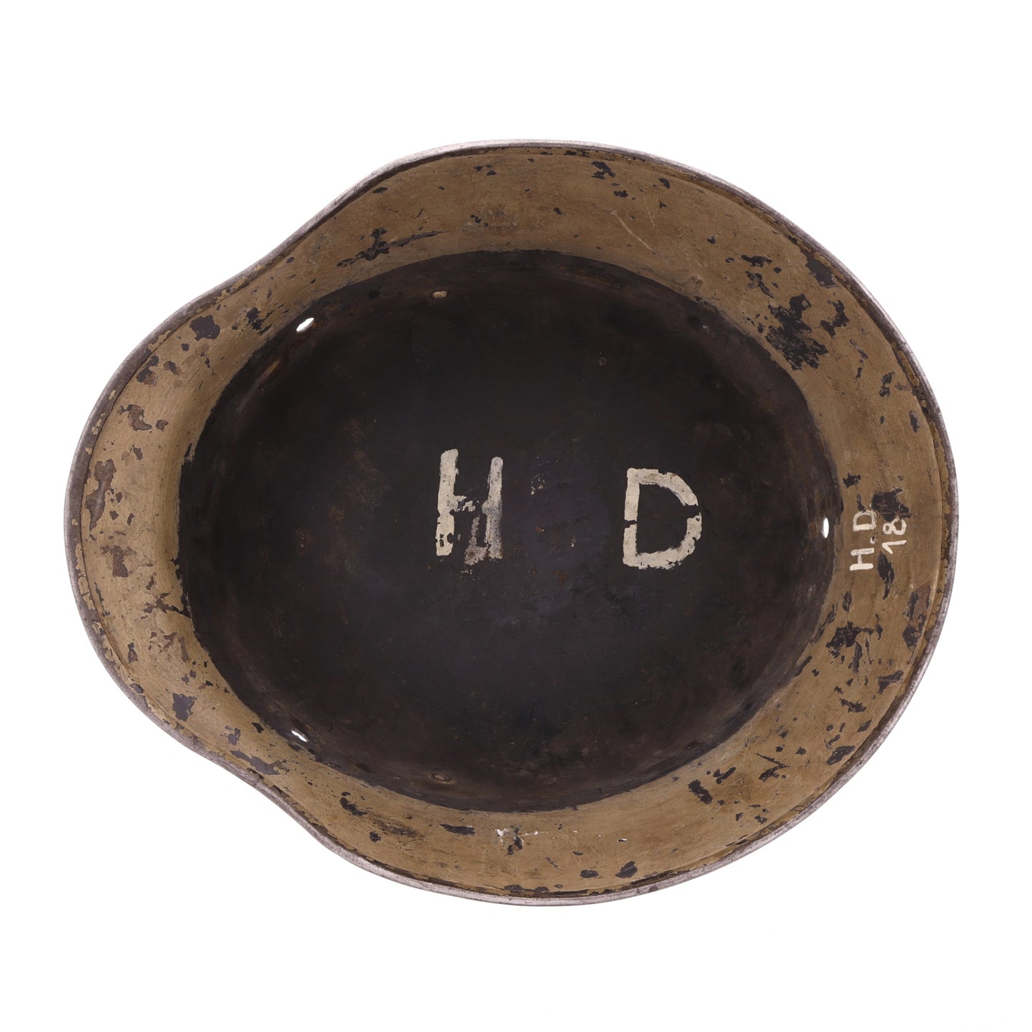 WWII German M35 Luftwaffe Helmet Shell with Thick Camouflage Paint (SE68)