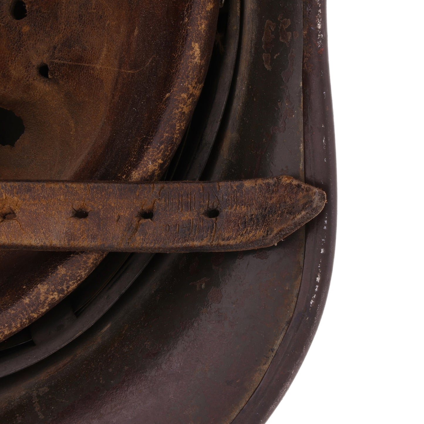 WWII German M40 Single Decal Heer Helmet with Whitewash Camouflage Remnants (ET64)