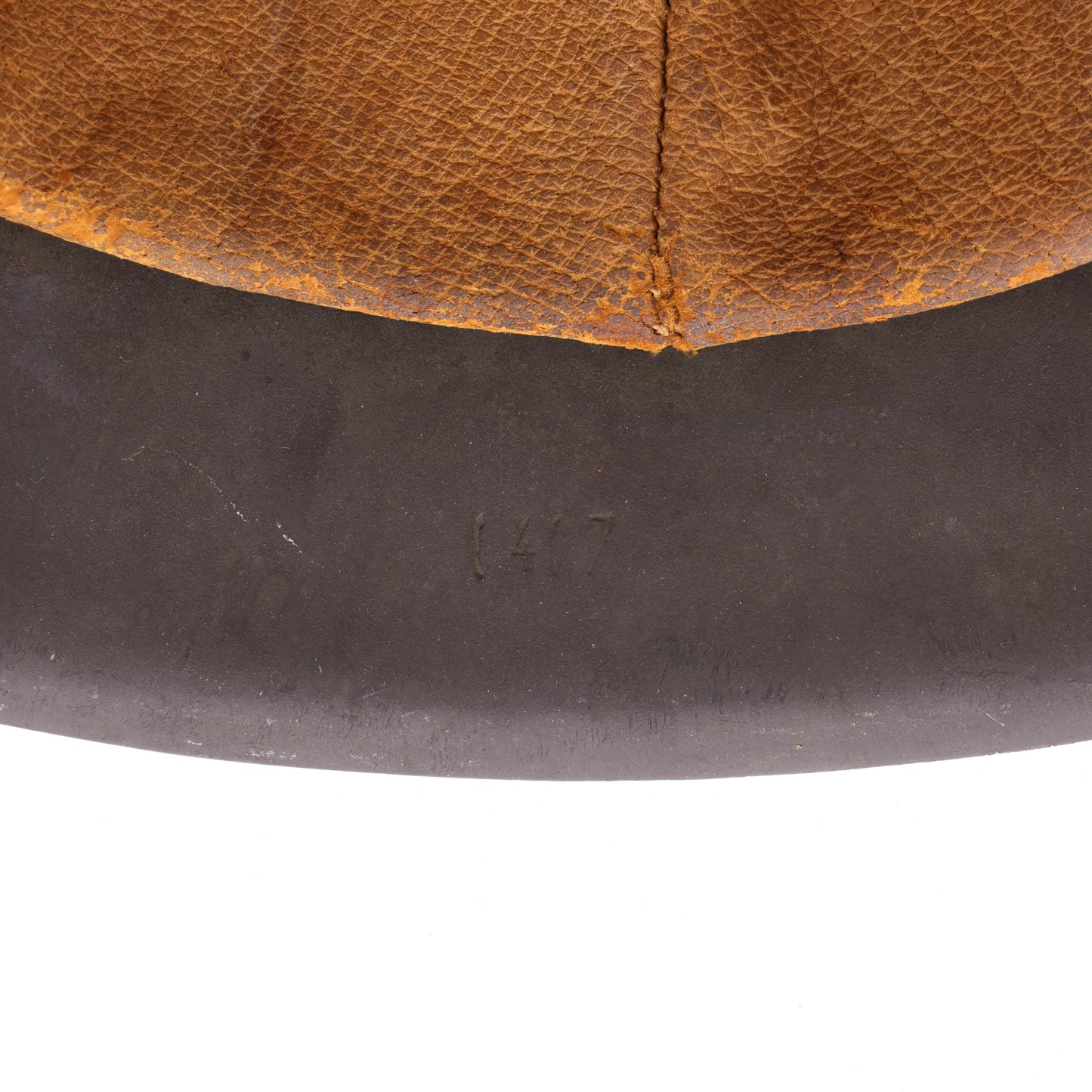 WWII German M42 Single Decal Heer Helmet with Blood-Stained Liner (EF66)