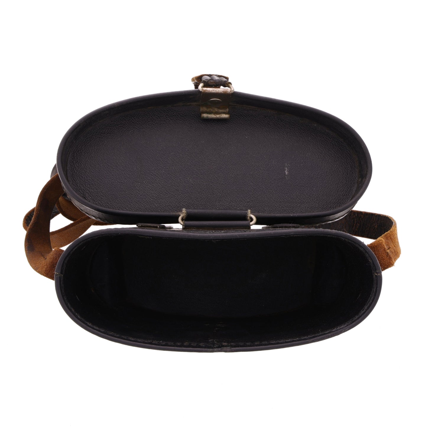 WWII German Private Purchase Preßstoff Binoculars Case by Carl Zeiss with Strap