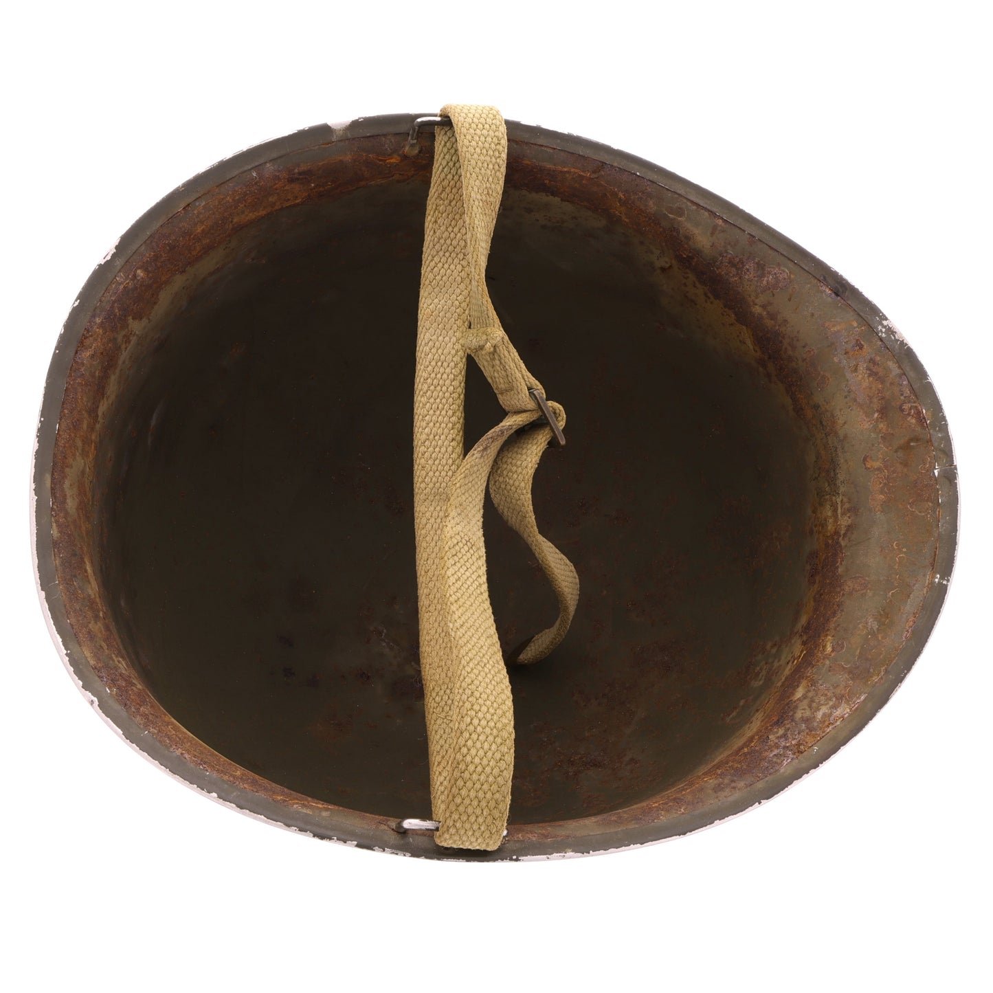 WWII U.S. McCord Fixed Loop M-1 Helmet & Inland Liner Set with Field-Improvised Chinstrap (1942-43)